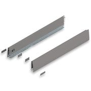 MERIVOBOX INDIUM GRAY drawer side, height M (91 mm), NL=600 mm, right+left