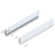MERIVOBOX SILK WHITE drawer side, height M (91 mm), NL=600 mm, right+left