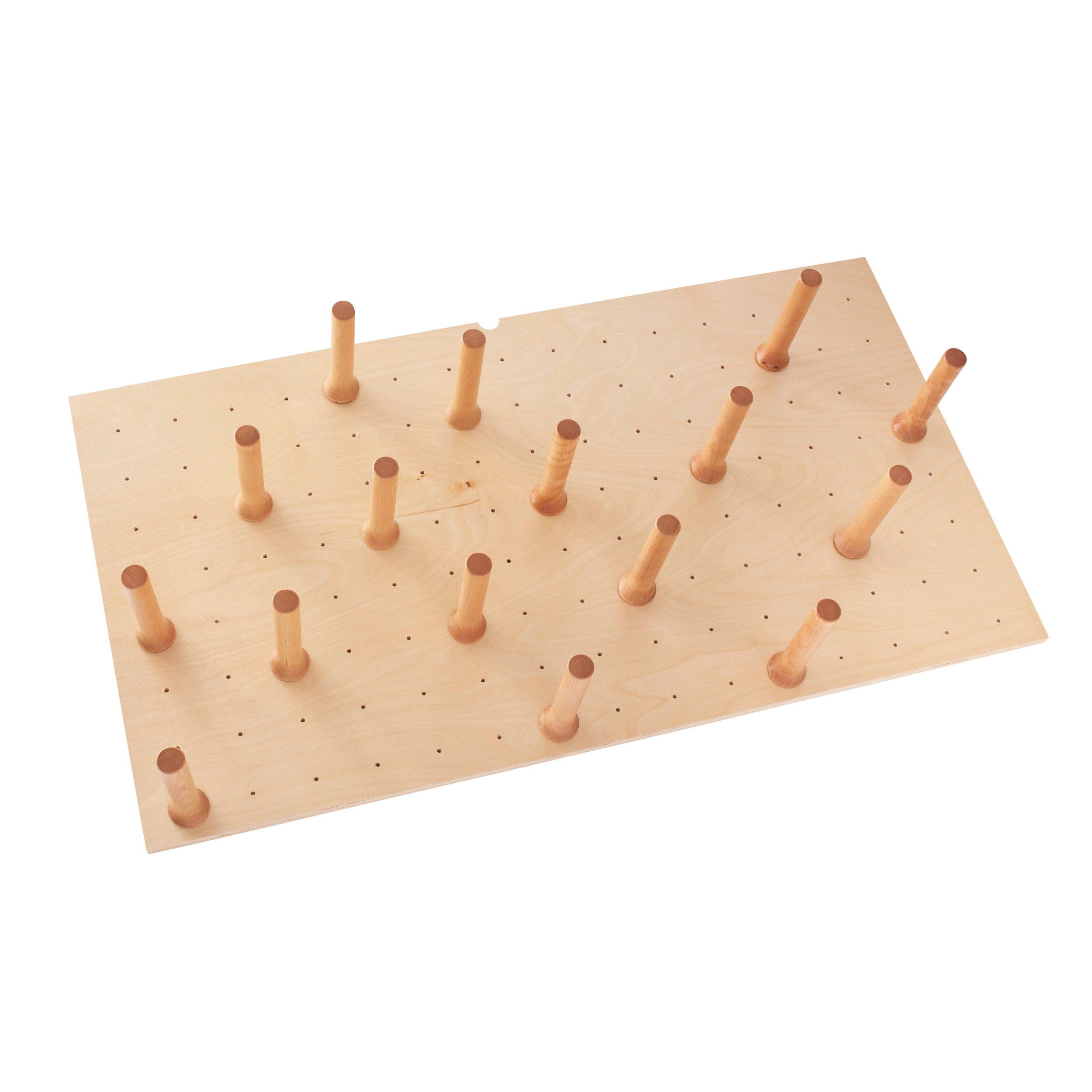 Large 39 x 21 Wood Peg Board System w/16 pegs Natural  39.25 in (997 mm) W x 21.25 in (540 mm) D x 6.63 in (168 mm) H