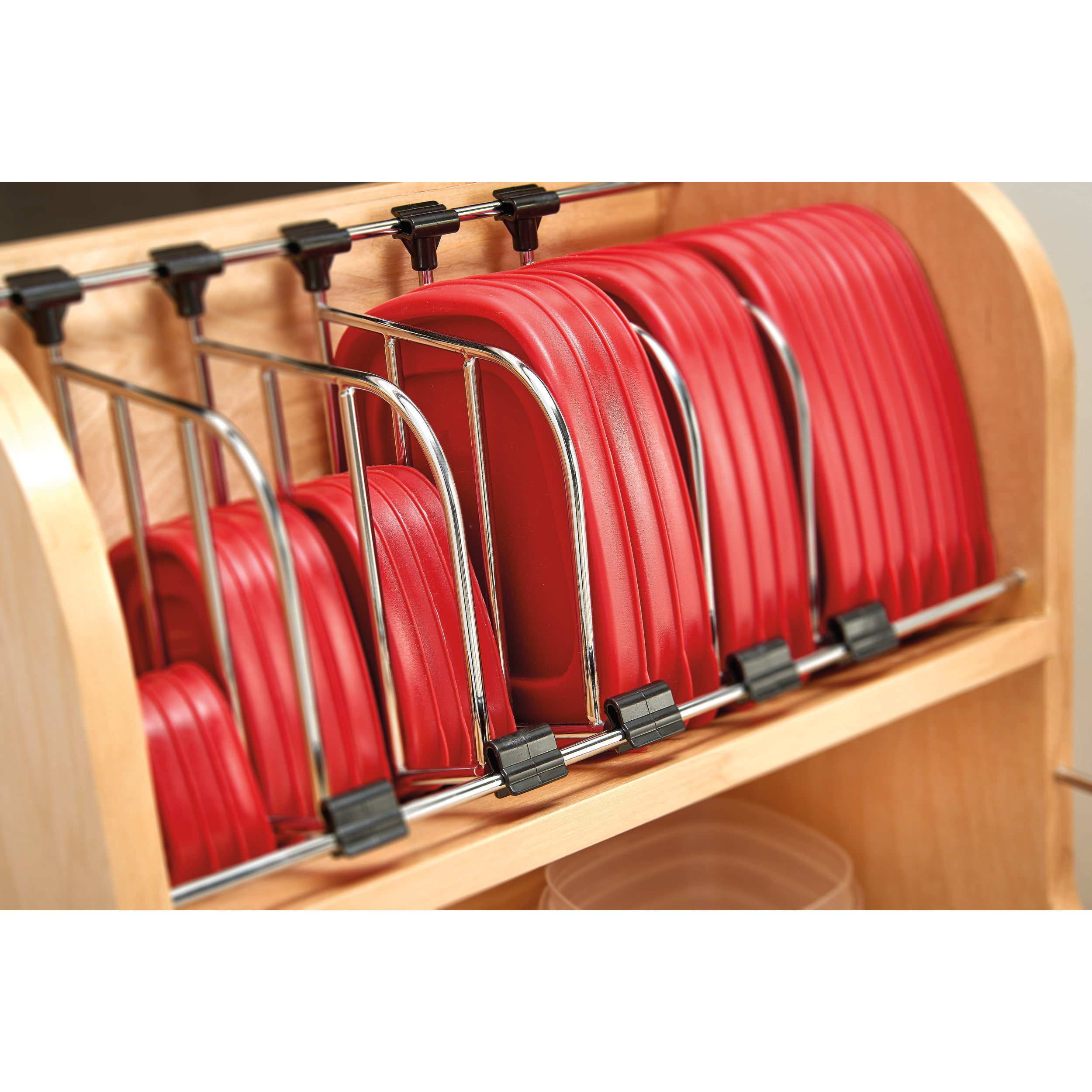 Food Storage Container Organizer Soft Close Natural  14.5 in (368 mm) W x 21.25 in (540 mm) D x 18.88 in (480 mm) H