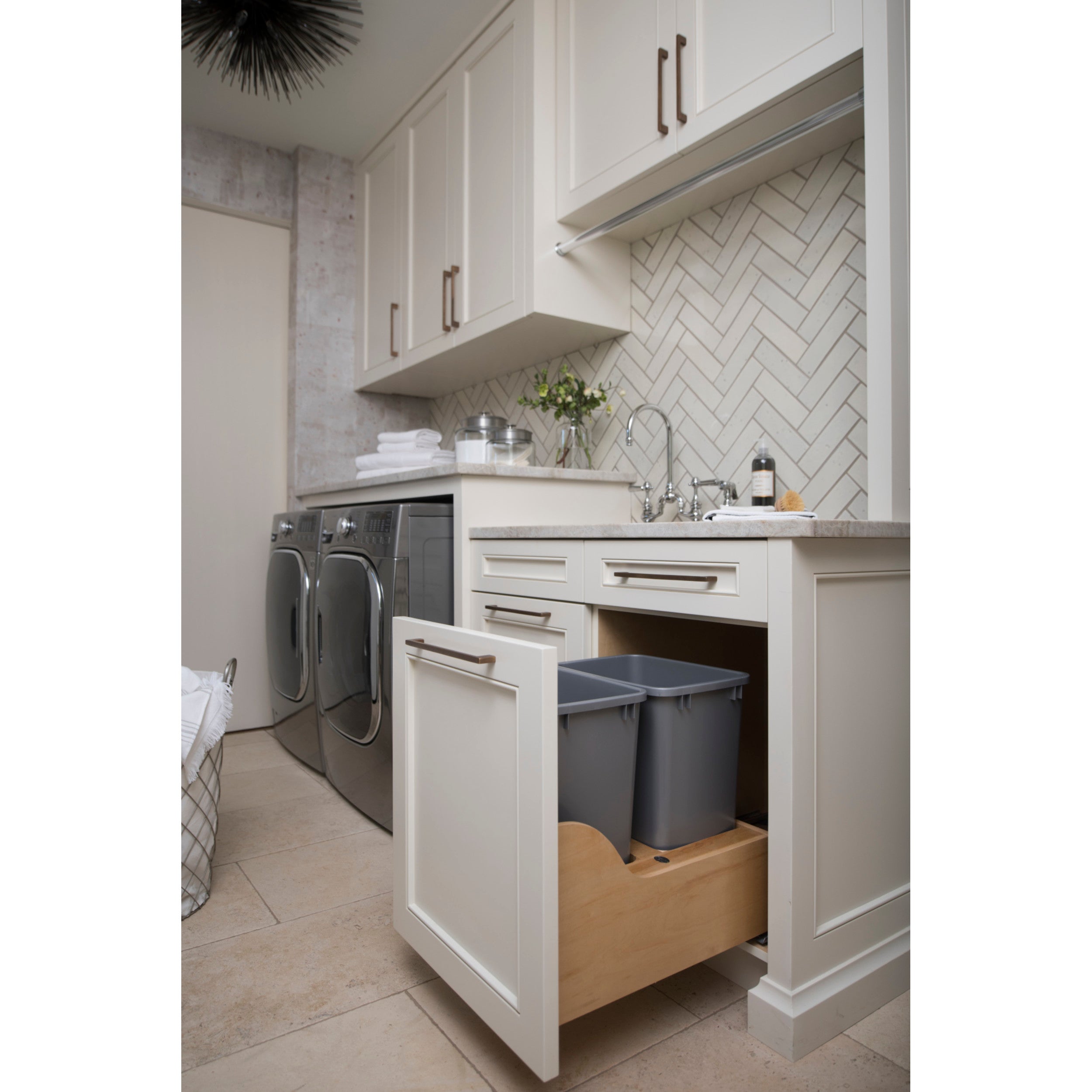 Tip-On Kit for 18 in 4WC/4WCSC Series Waste Container Gray  3.5 in (89 mm) W x 9 in (229 mm) D x 1.75 in (44 mm) H