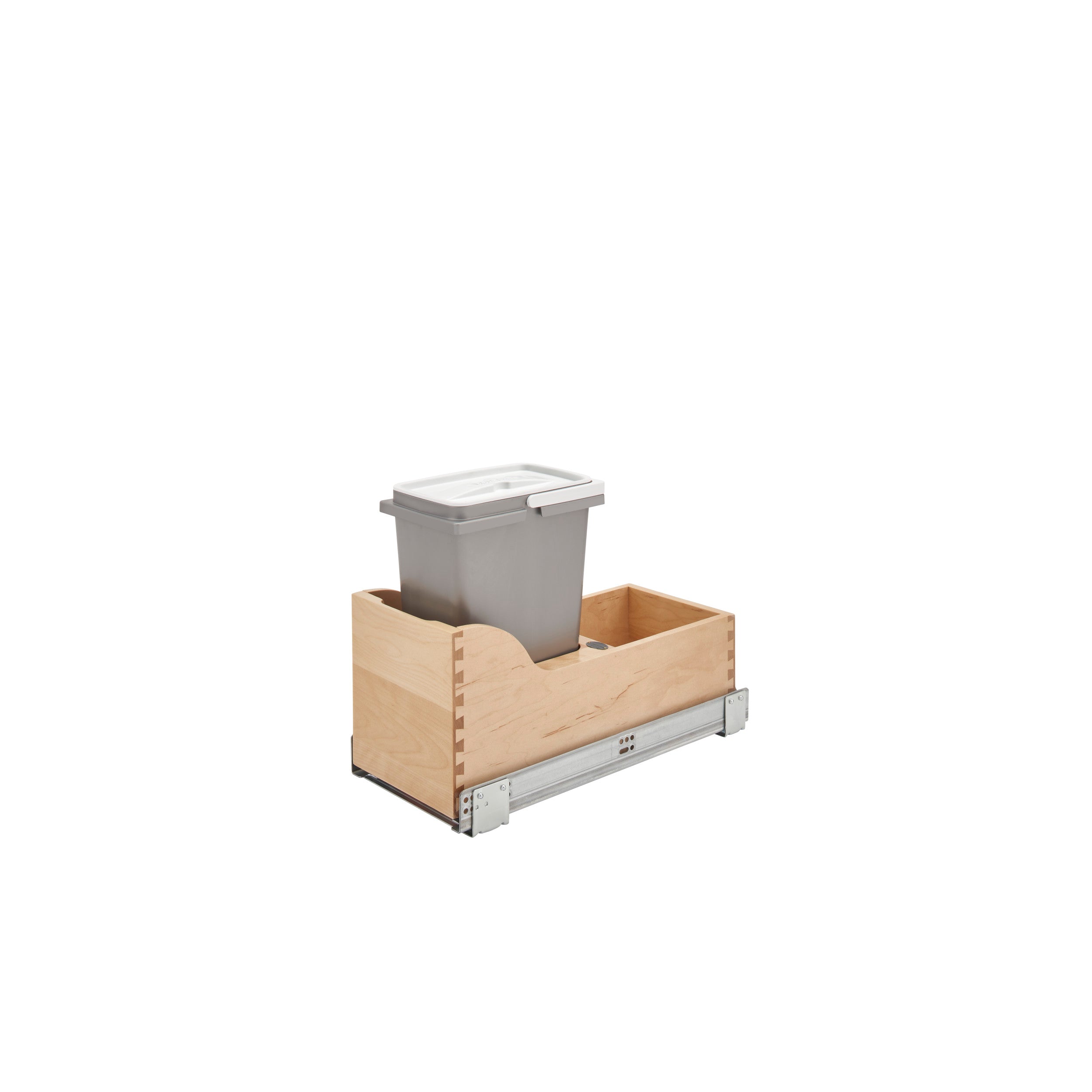 Vanity Depth 8L Pull-Out Waste Container Natural  8.63 in (219 mm) W x 18.56 in (471 mm) D x 13.94 in (354 mm) H