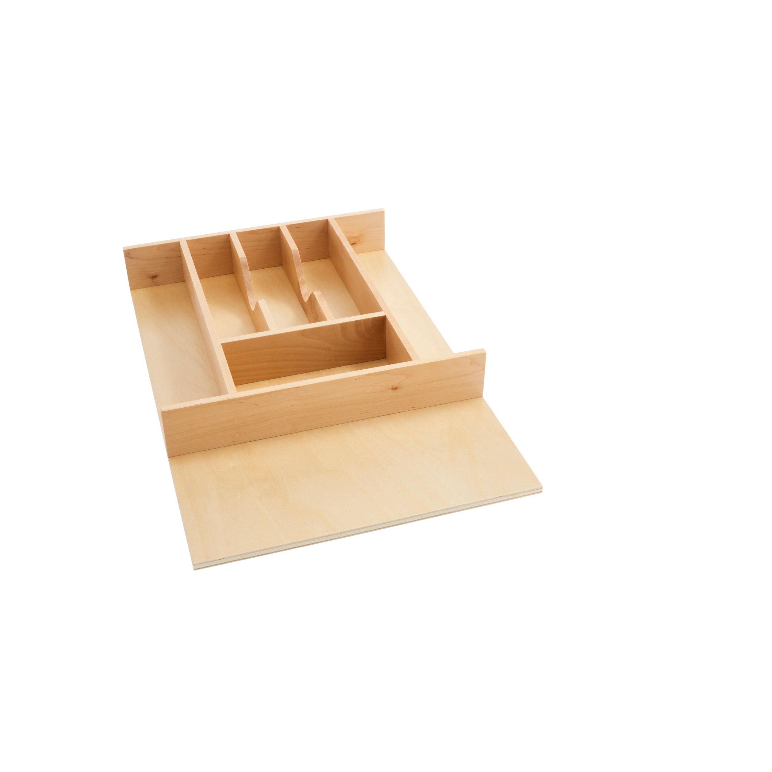 Short Wood Cutlery Tray Insert Natural  14.63 in (372 mm) W x 22 in (559 mm) D x 2.38 in (60 mm) H