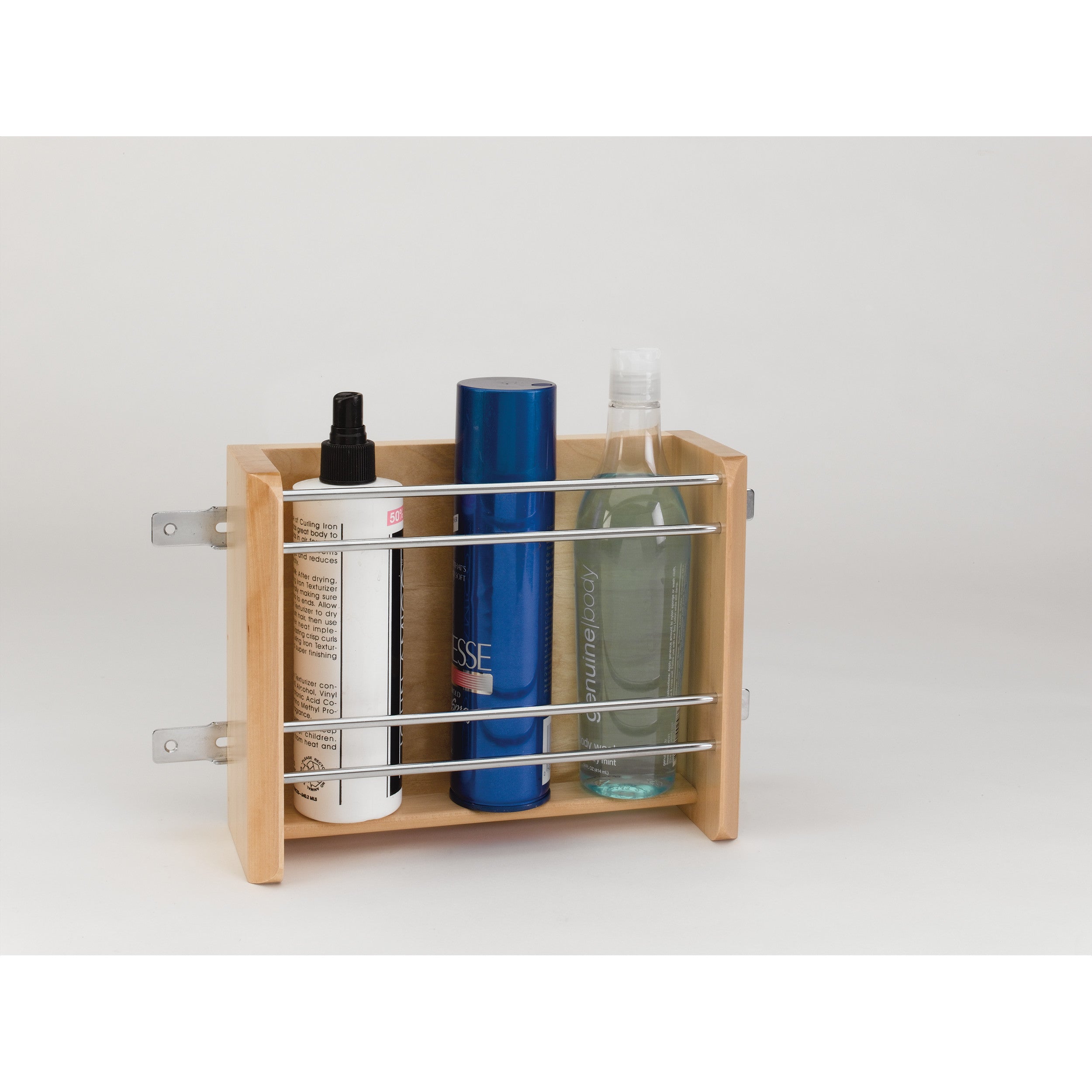 15 in Small Door mount Foil Rack Natural  10.13 in (257 mm) W x 4 in (102 mm) D x 8 in (203 mm) H