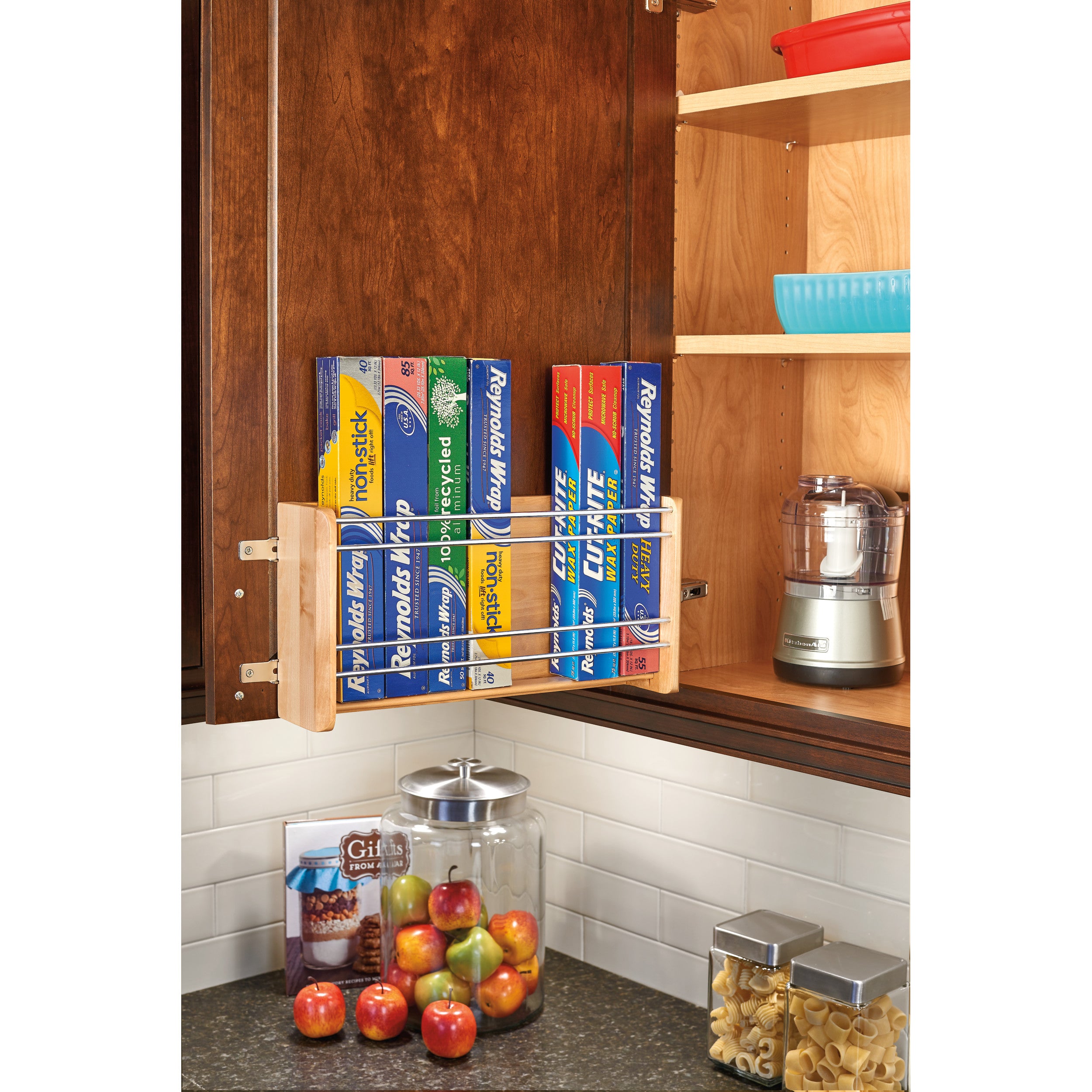 21 in Large Door mount Foil Rack Natural  16.13 in (410 mm) W x 4 in (102 mm) D x 8 in (203 mm) H