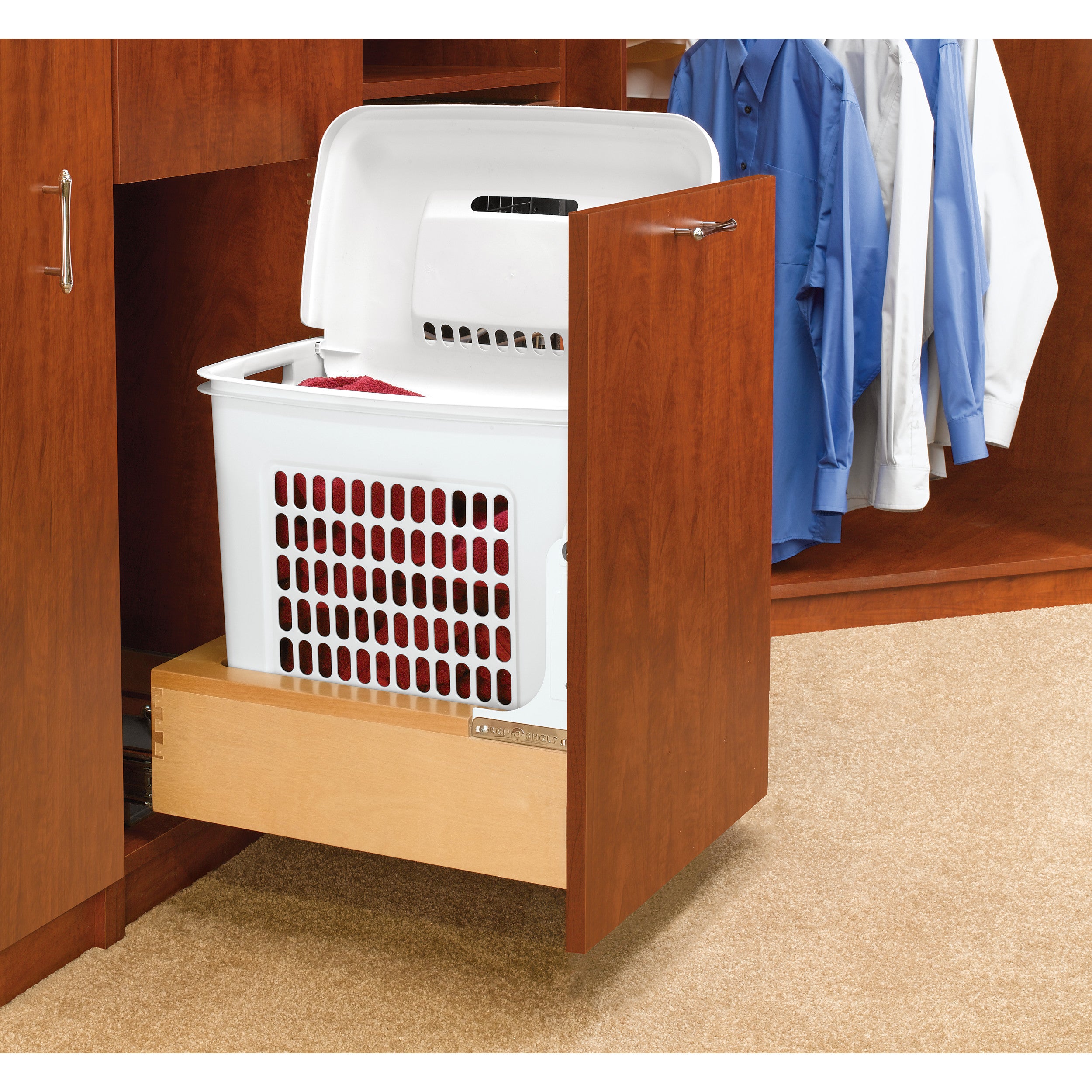 Bottom Mount Pull-Out Hamper with Rev-A-