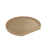 31 in Wood D-Shape Lazy Susan Shelf Only Natural  31 in (787 mm) W x 31 in (787 mm) D x 1.63 in (41 mm) H