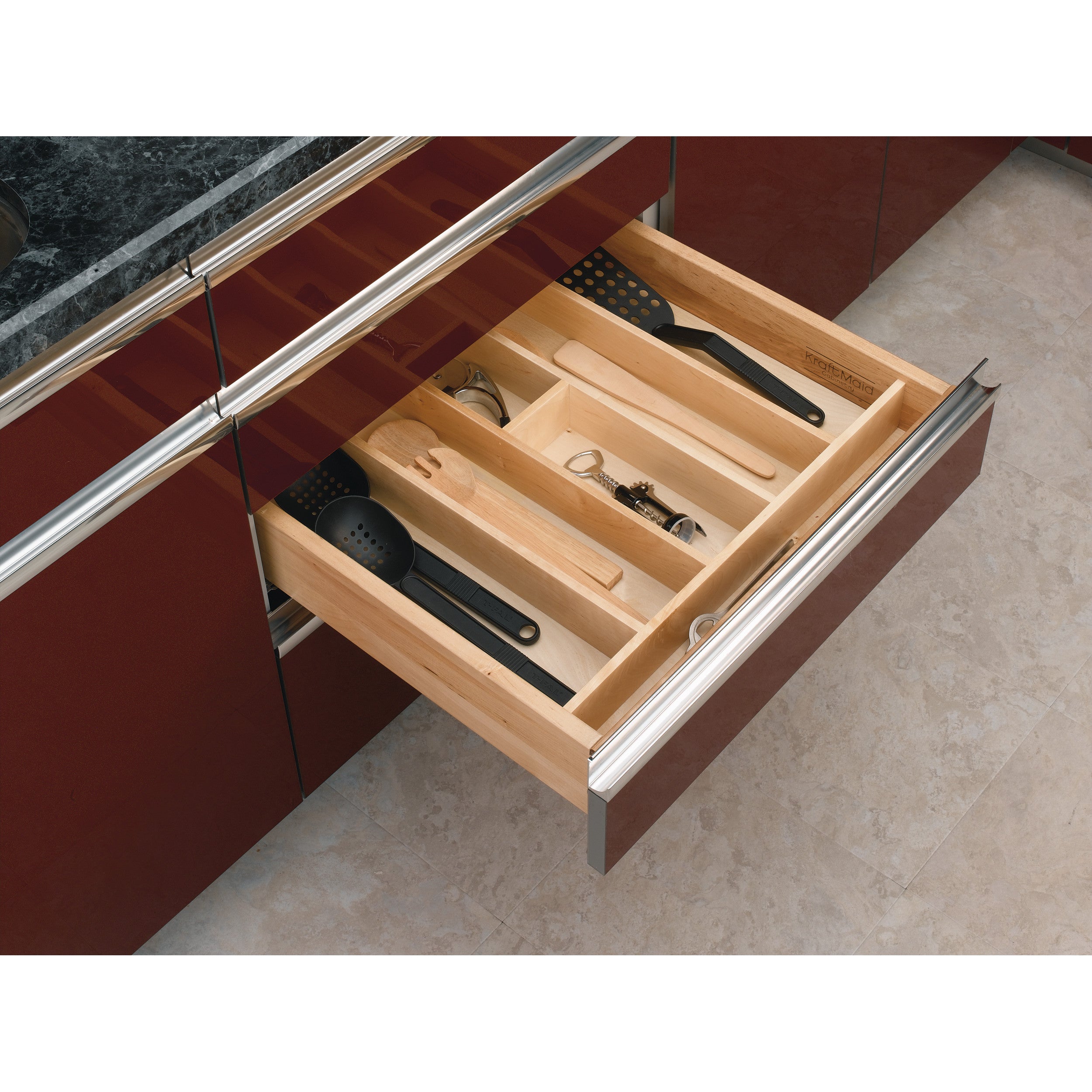 24 in Tall Wood Utility Tray Insert Natural  24 in (610 mm) W x 22 in (559 mm) D x 2.88 in (73 mm) H