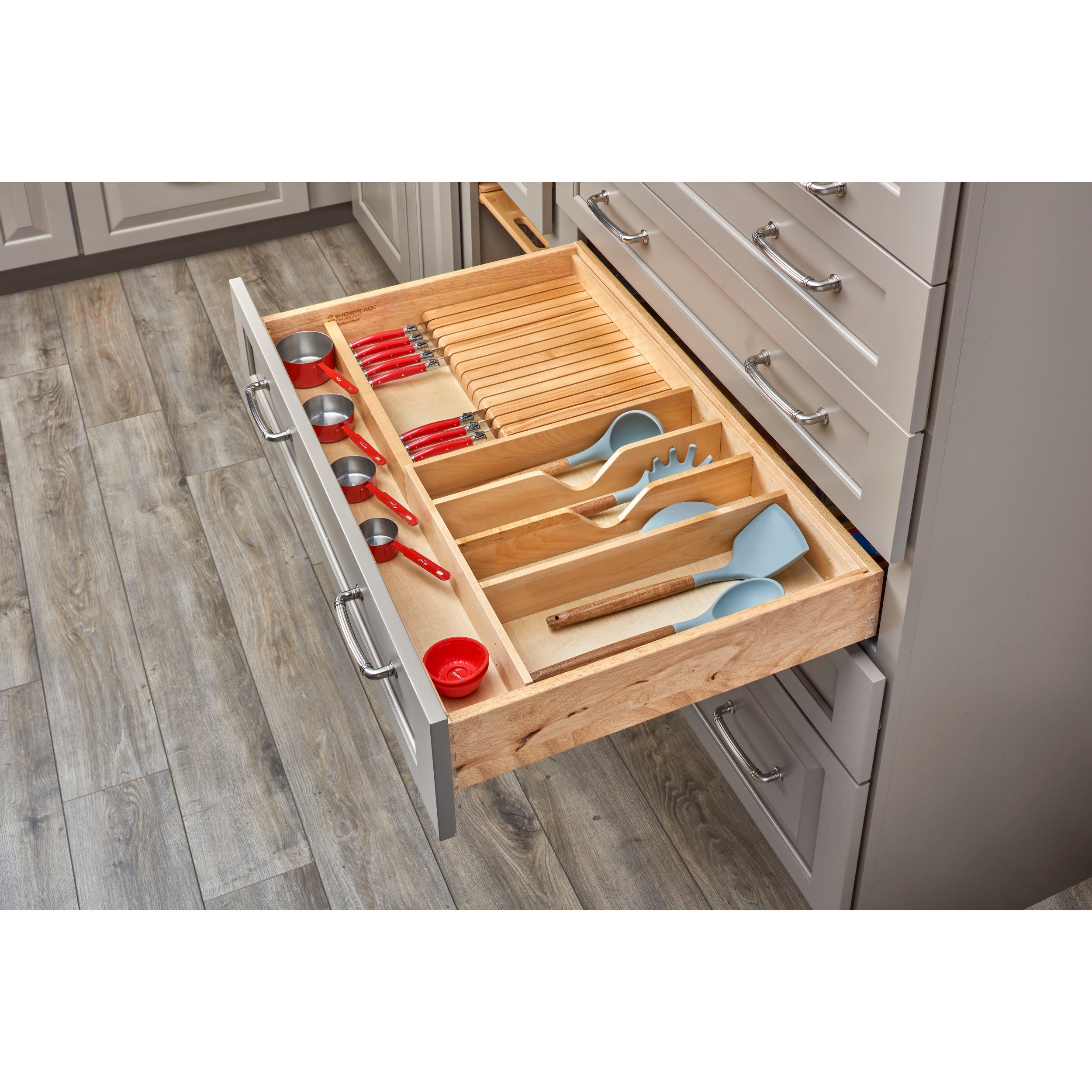 33 in Combo Utility/Knife Tray Insert Natural  33.13 in (842 mm) W x 22 in (559 mm) D x 2.88 in (73 mm) H