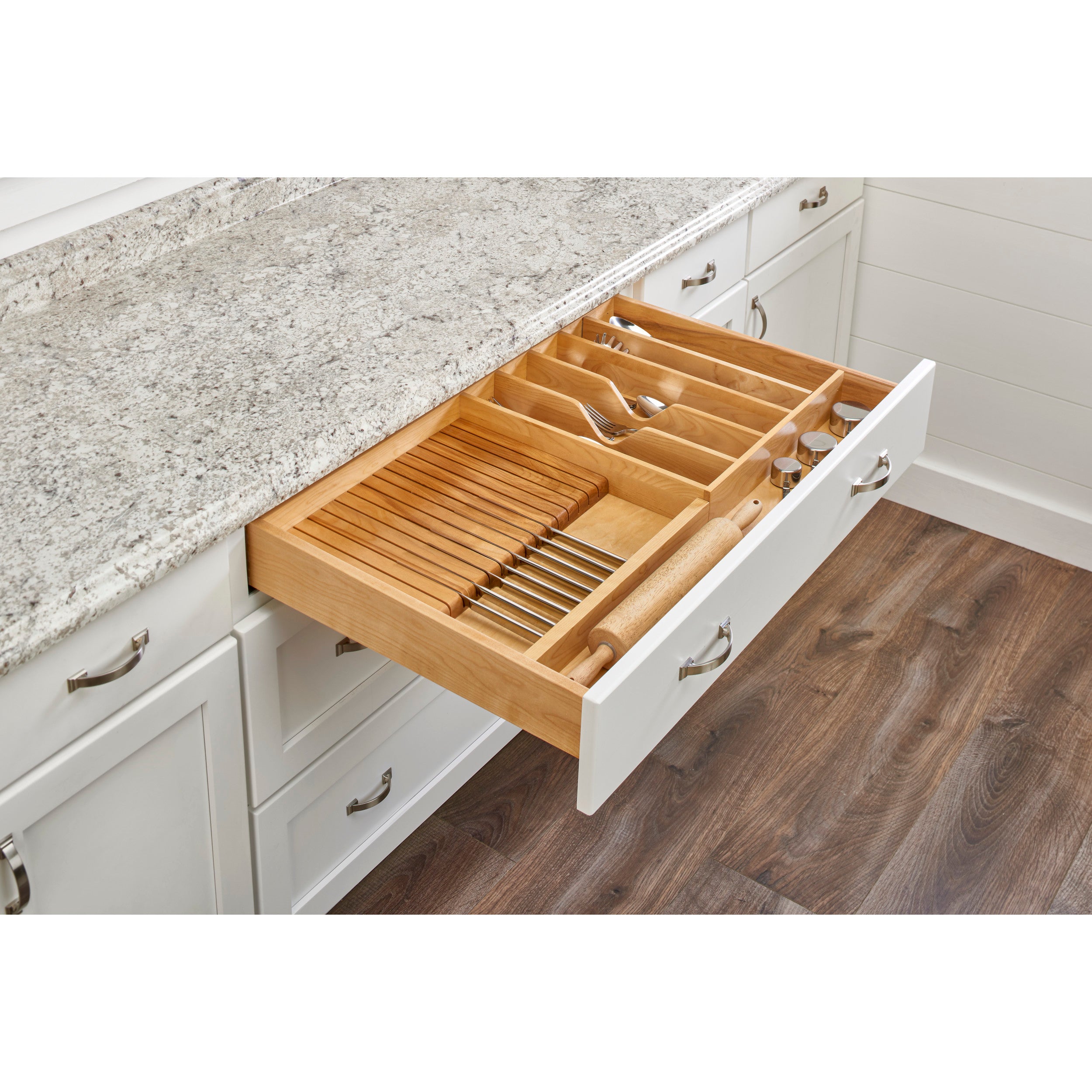 33 in Combo Utility/Knife Tray Insert Natural  33.13 in (842 mm) W x 22 in (559 mm) D x 2.88 in (73 mm) H