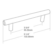 Handle Steel Bar C/C 3-3/4" O/A 5-1/4"