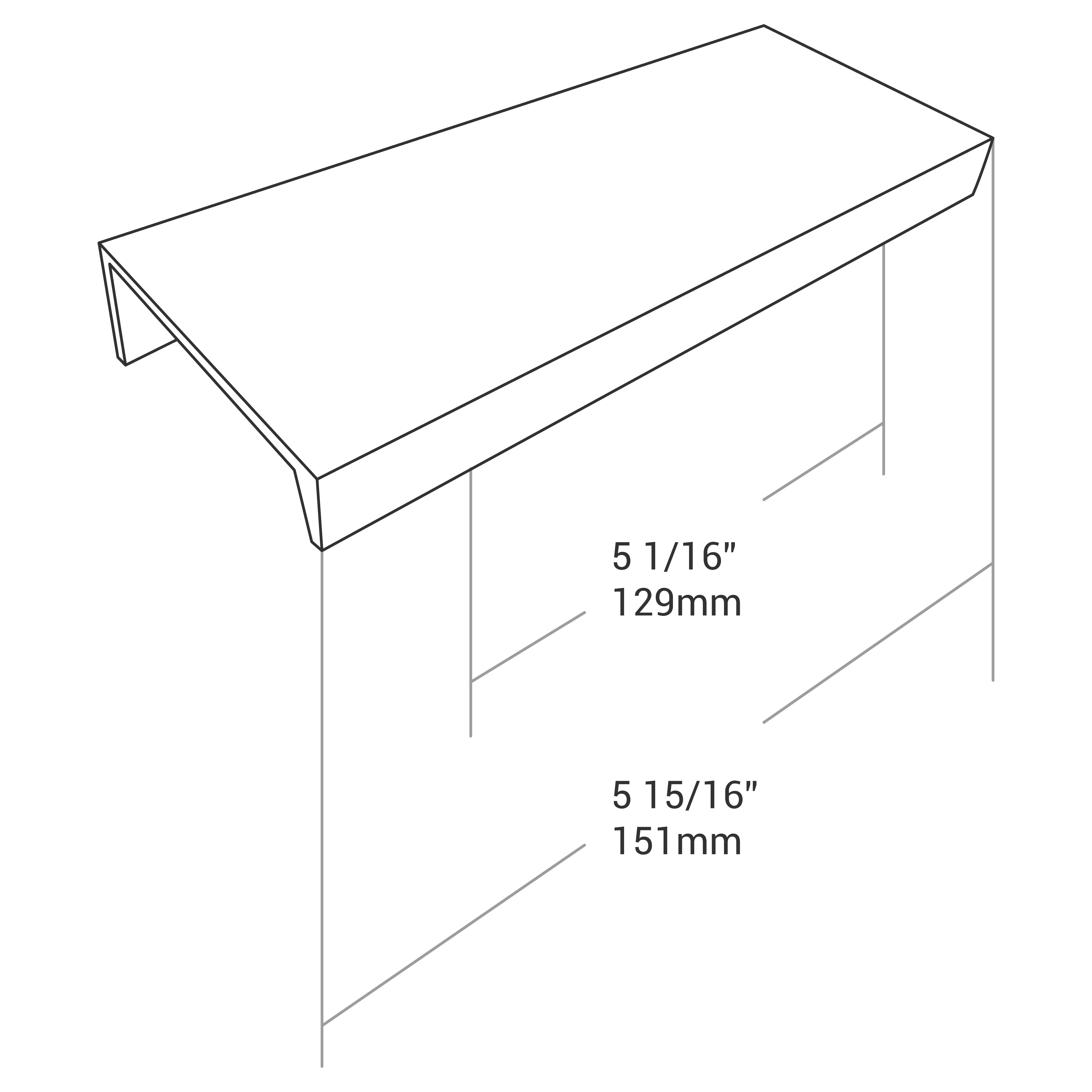 HANDLE FINGER TIP O/A 150MM MATT BLACK