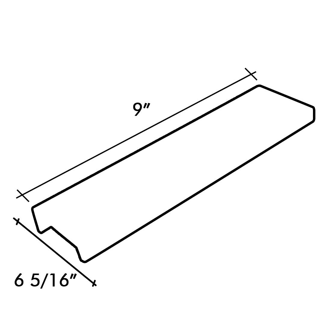 HANDLE FINGER TIP O/A 230MM SATIN BRASS