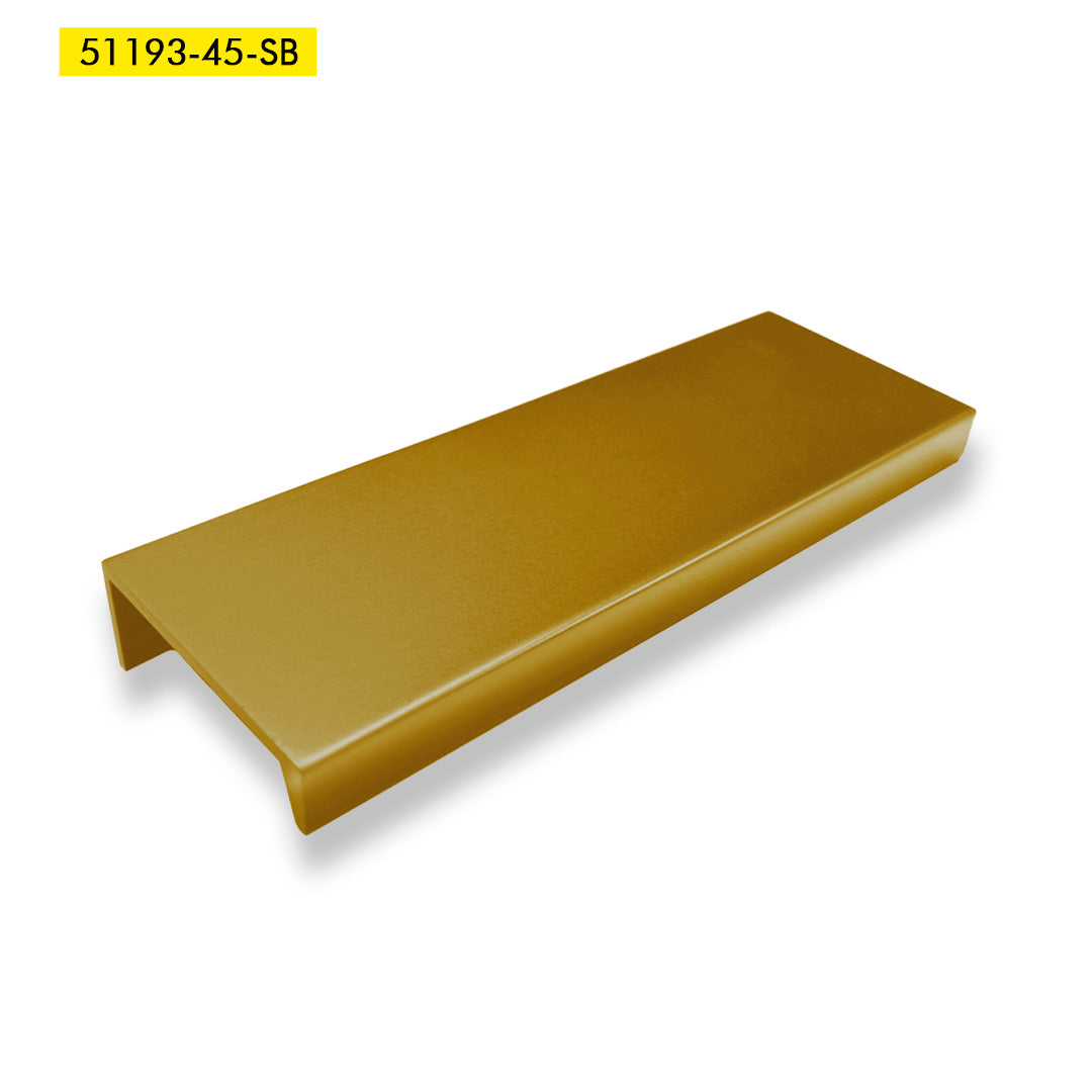 HANDLE FINGER TIP O/A 45MM SATIN BRASS