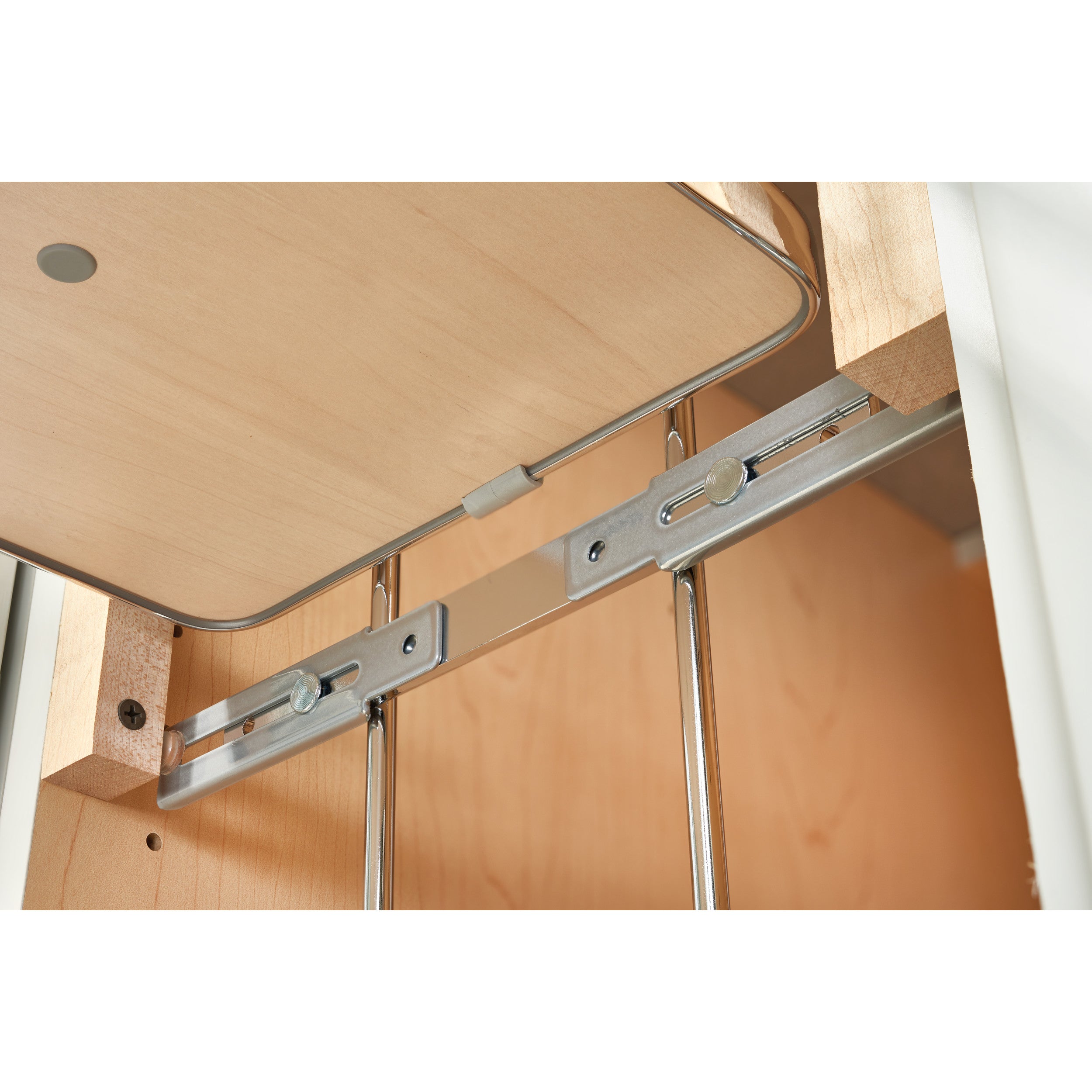 Two-Tier Wire Organizer with Blum Soft-Close Gray  8.75 in (222 mm) W x 21.69 in (551 mm) D x 24 in (610 mm) H