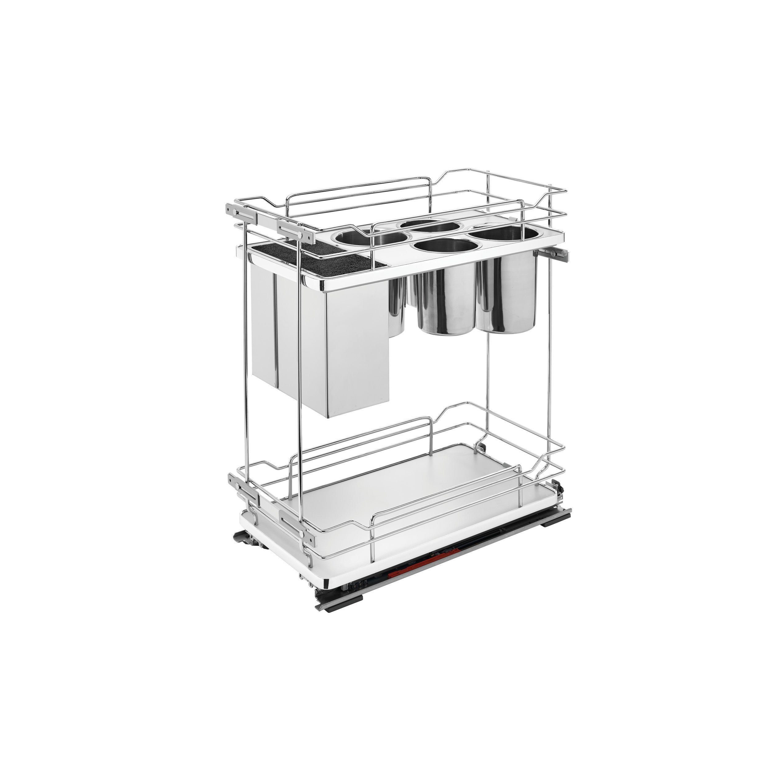 Two-Tier Knife Organizer with Blum Soft-Close Gray  11.75 in (298 mm) W x 21.69 in (551 mm) D x 24 in (610 mm) H
