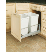 Aluminum  Pull Out Double Trash/Waste Container w/Soft Close