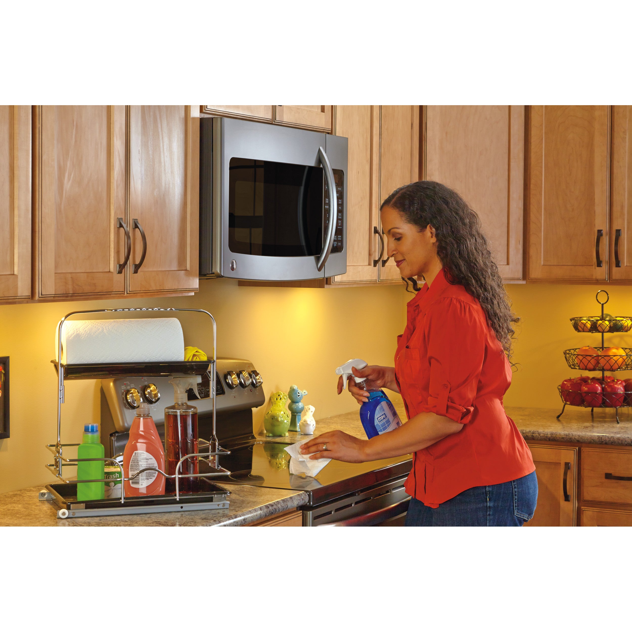 Undersink Cleaning Caddy Chrome  11.25 in (286 mm) W x 16.25 in (413 mm) D x 19.5 in (495 mm) H