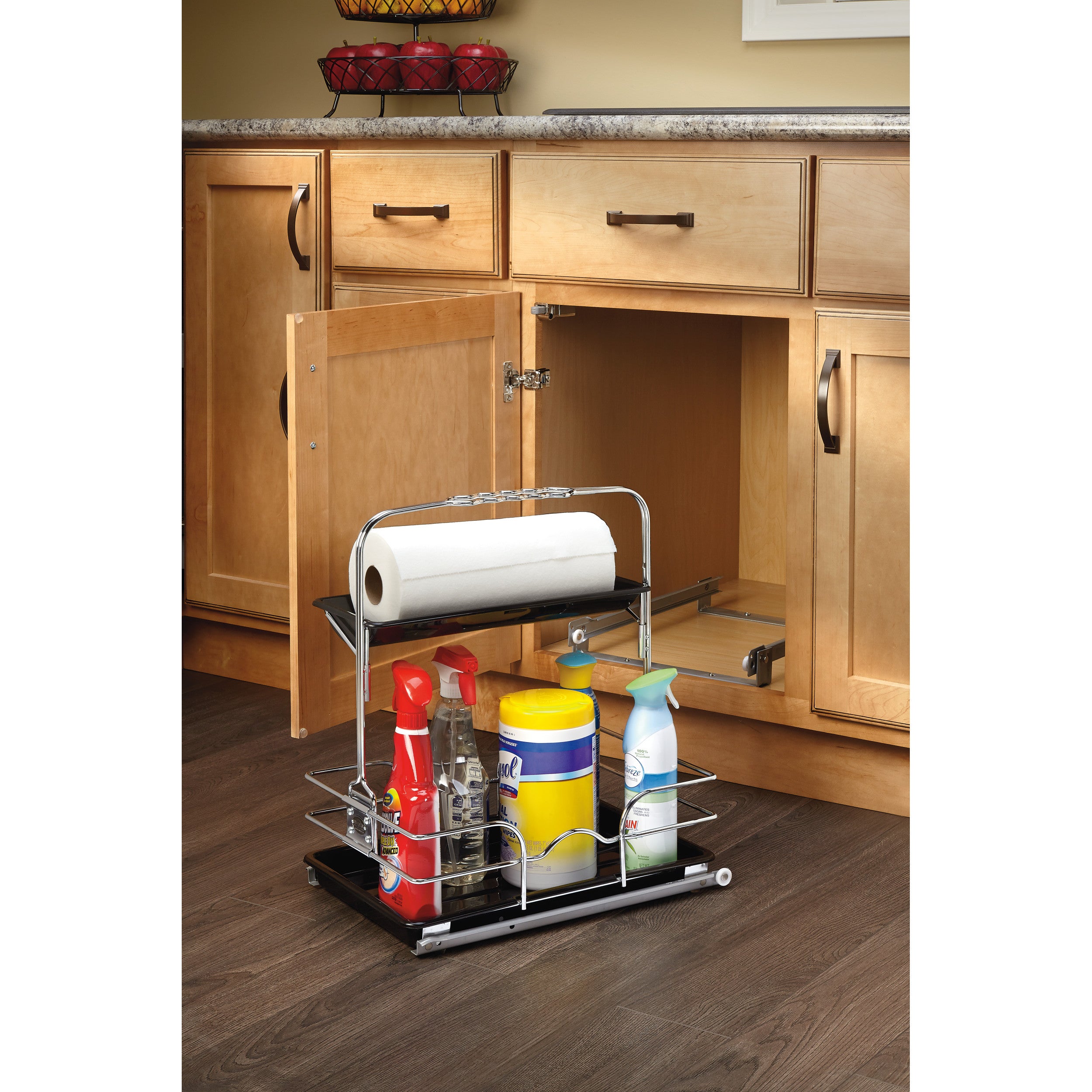 Undersink Cleaning Caddy Chrome  11.25 in (286 mm) W x 16.25 in (413 mm) D x 19.5 in (495 mm) H