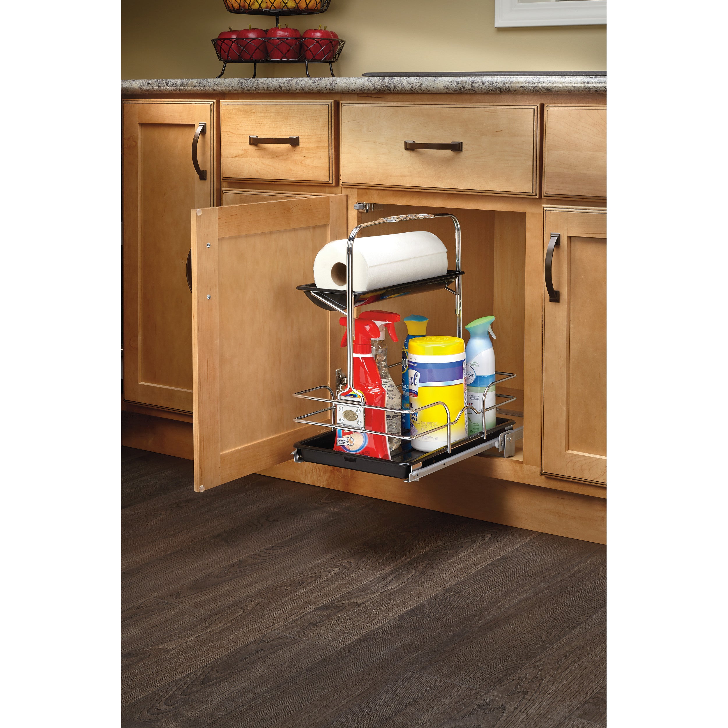 Undersink Cleaning Caddy Chrome  11.25 in (286 mm) W x 16.25 in (413 mm) D x 19.5 in (495 mm) H