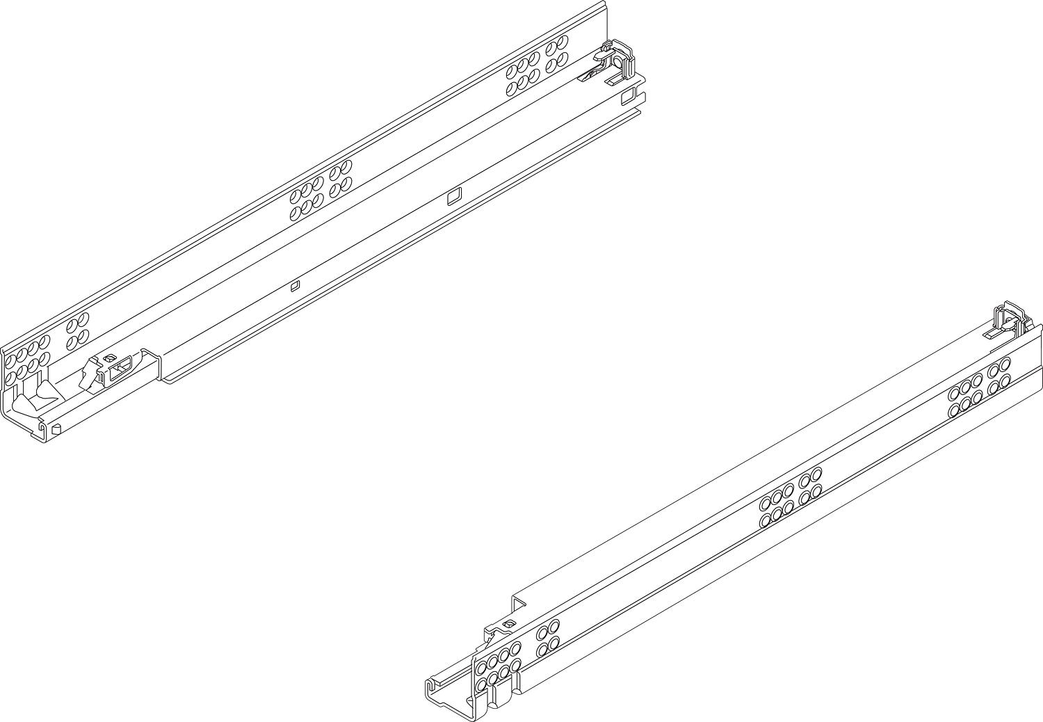DISCONTINUED TANDEM plus 562 - full extension drawer runners 12'' Zinc-Plated