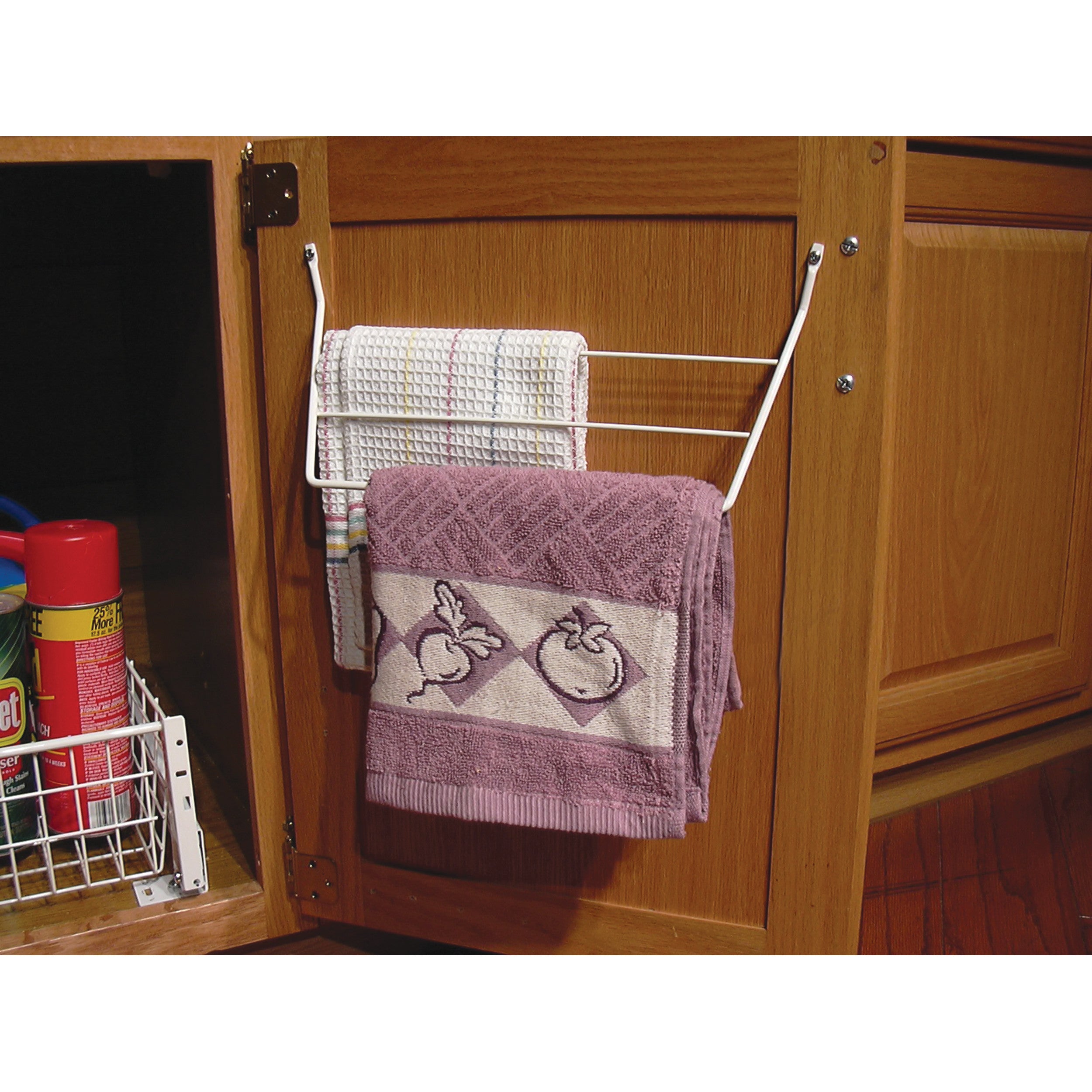 Door mount Towel Holder White  12.75 in (324 mm) W x 3.5 in (89 mm) D x 6.5 in (165 mm) H