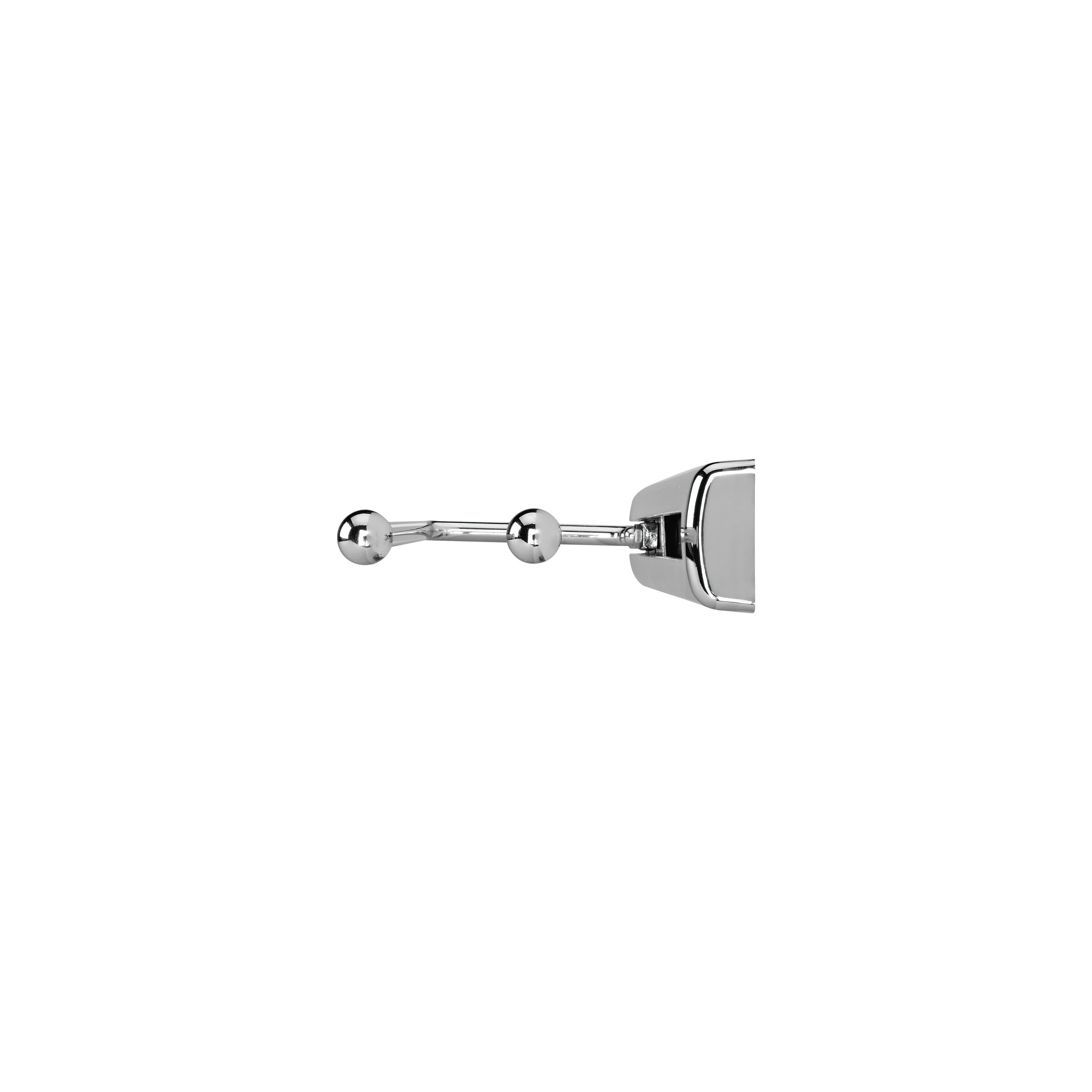 2-Prong Towel Bar Pull Out Chrome  3.88 in (99 mm) W x 12.88 in (327 mm) D x 1.5 in (38 mm) H
