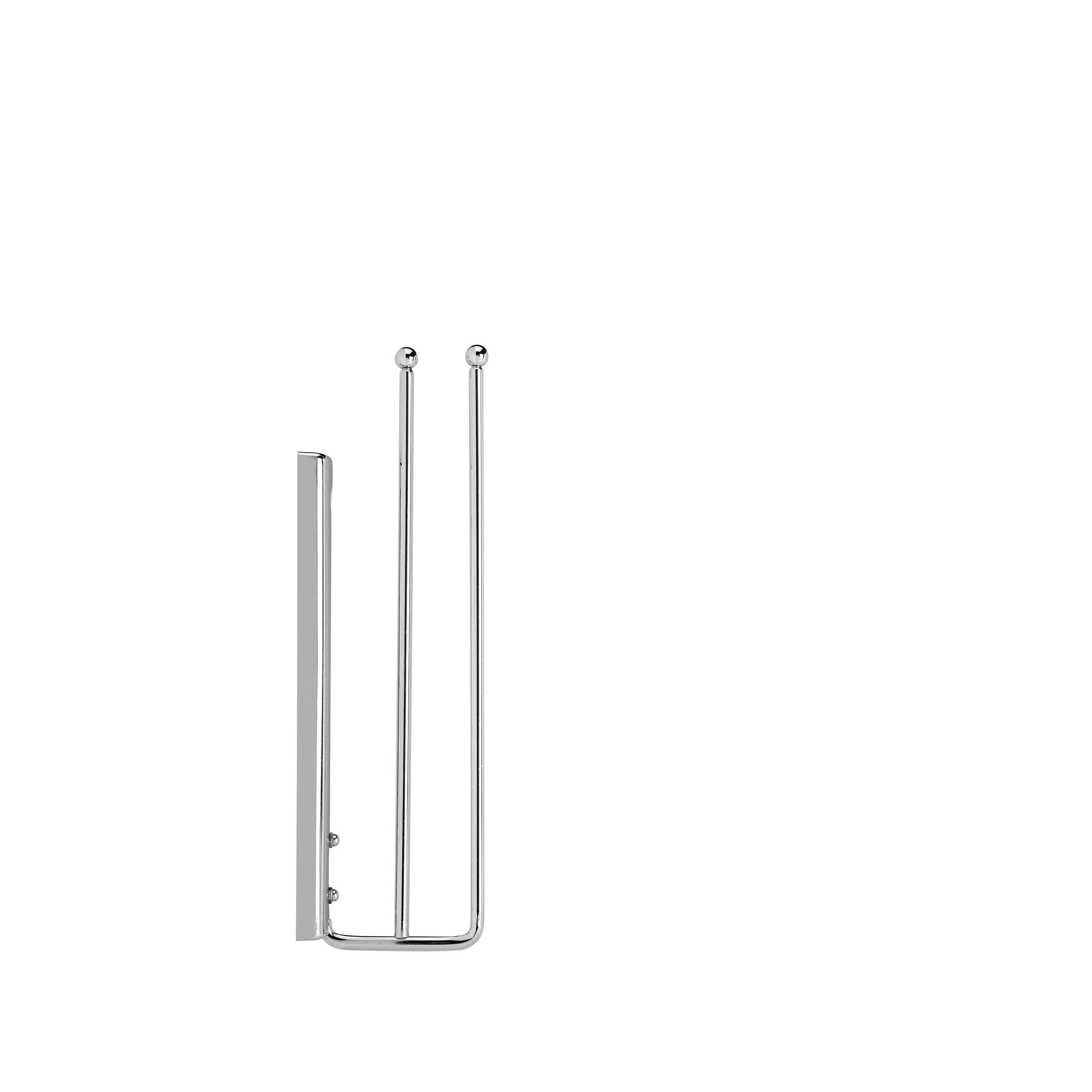 2-Prong Towel Bar Pull Out Chrome  3.88 in (99 mm) W x 12.88 in (327 mm) D x 1.5 in (38 mm) H