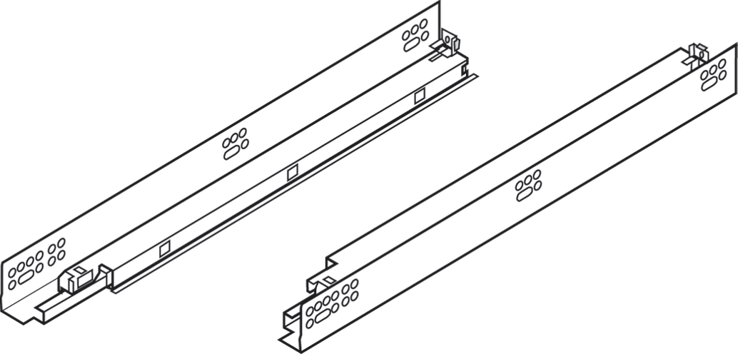 DISCONTINUED TANDEM plus BLUMOTION 569 - heavy duty drawer runners 24'' Zinc-Plated
