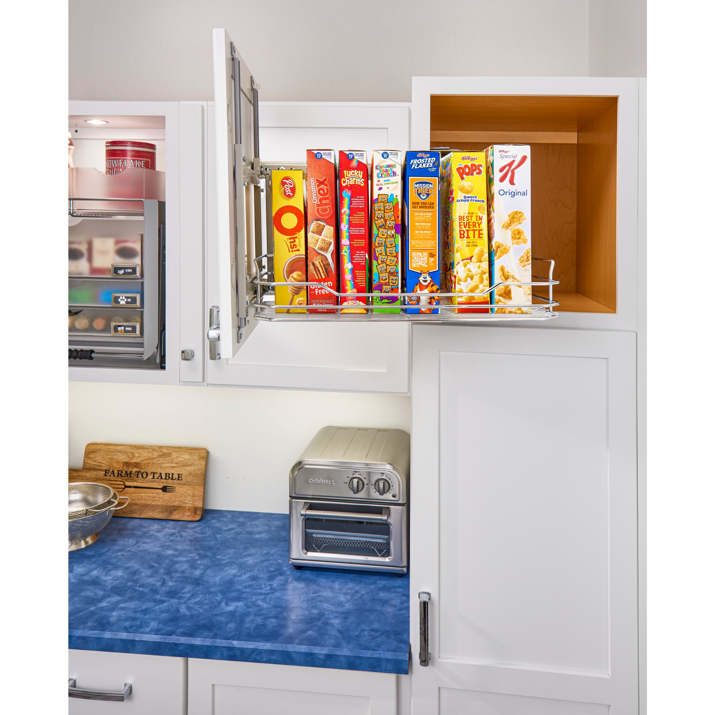 15 in Chrome Above Appliance Organizer Chrome  13 in (330 mm) W x 19 in (483 mm) D x 14.75 in (375 mm) H