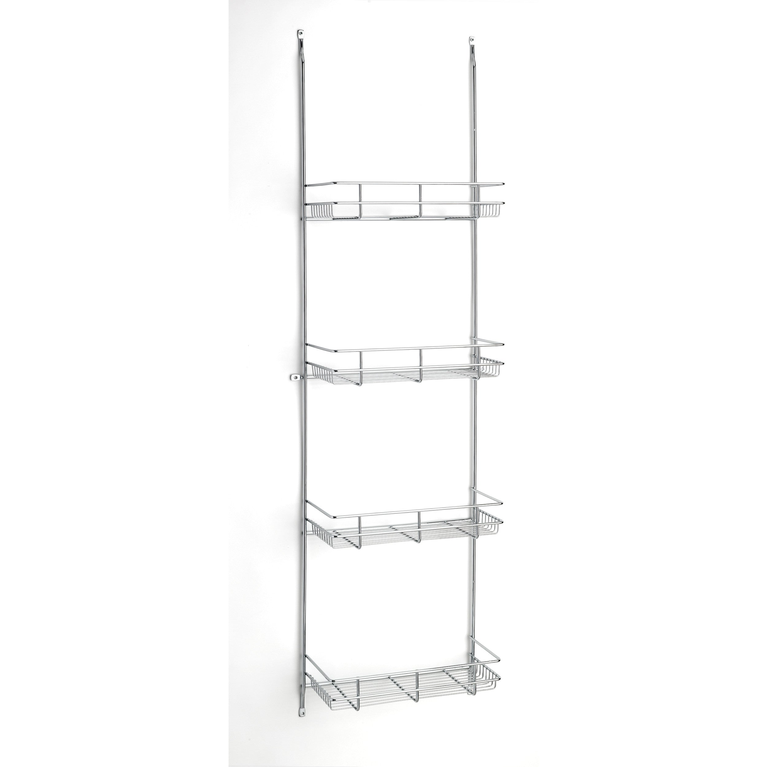 Door mount Linen Rack Chrome  12.25 in (311 mm) W x 5 in (127 mm) D x 46.75 in (1187 mm) H