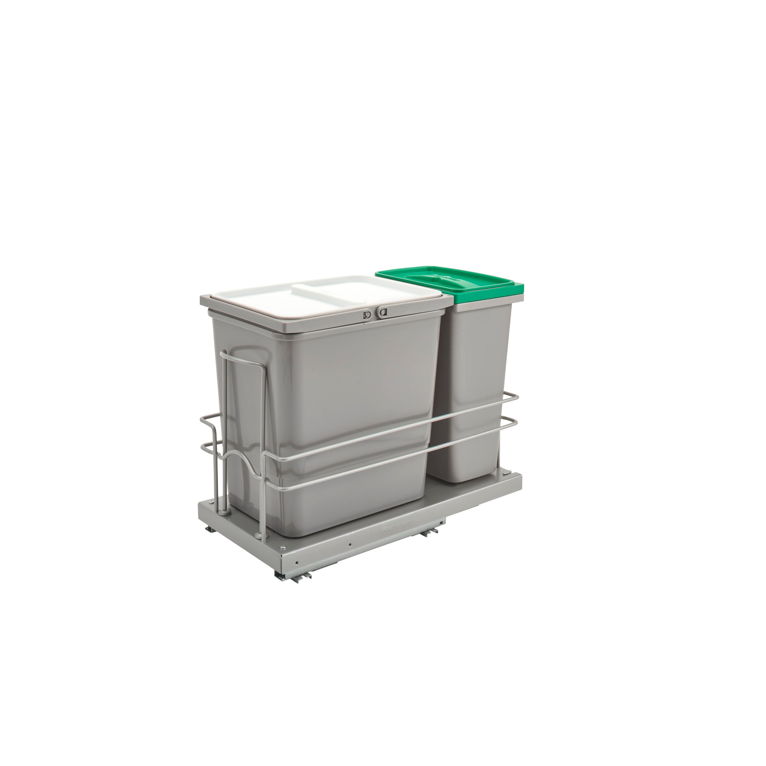 Sink Base Waste Containers Pullout Gray  8.31 in (211 mm) W x 18.63 in (473 mm) D x 14.25 in (362 mm) H