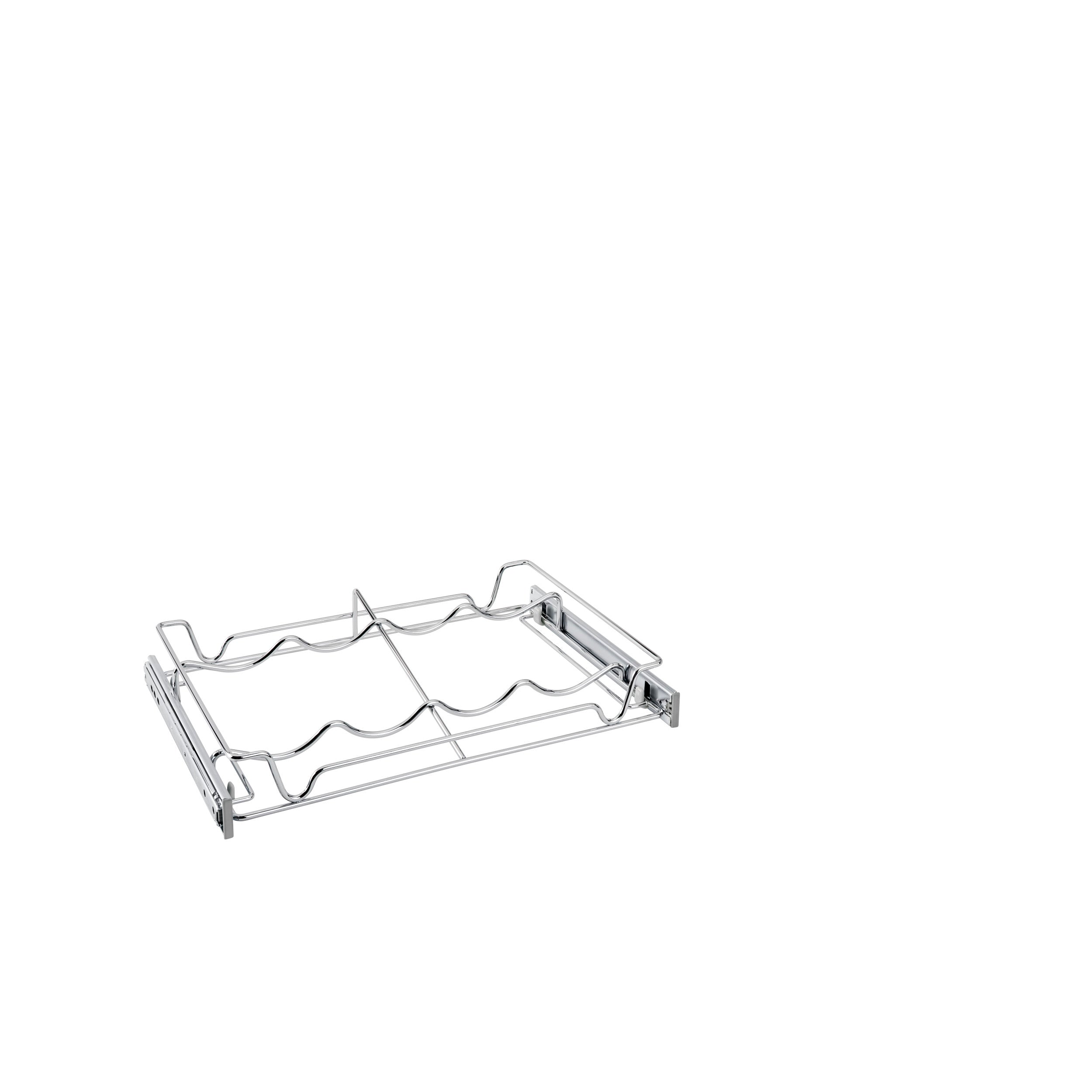 18 in Deluxe Sliding Wine Rack Chrome  18 in (457 mm) W x 14 in (356 mm) D x 2.36 in (60 mm) H