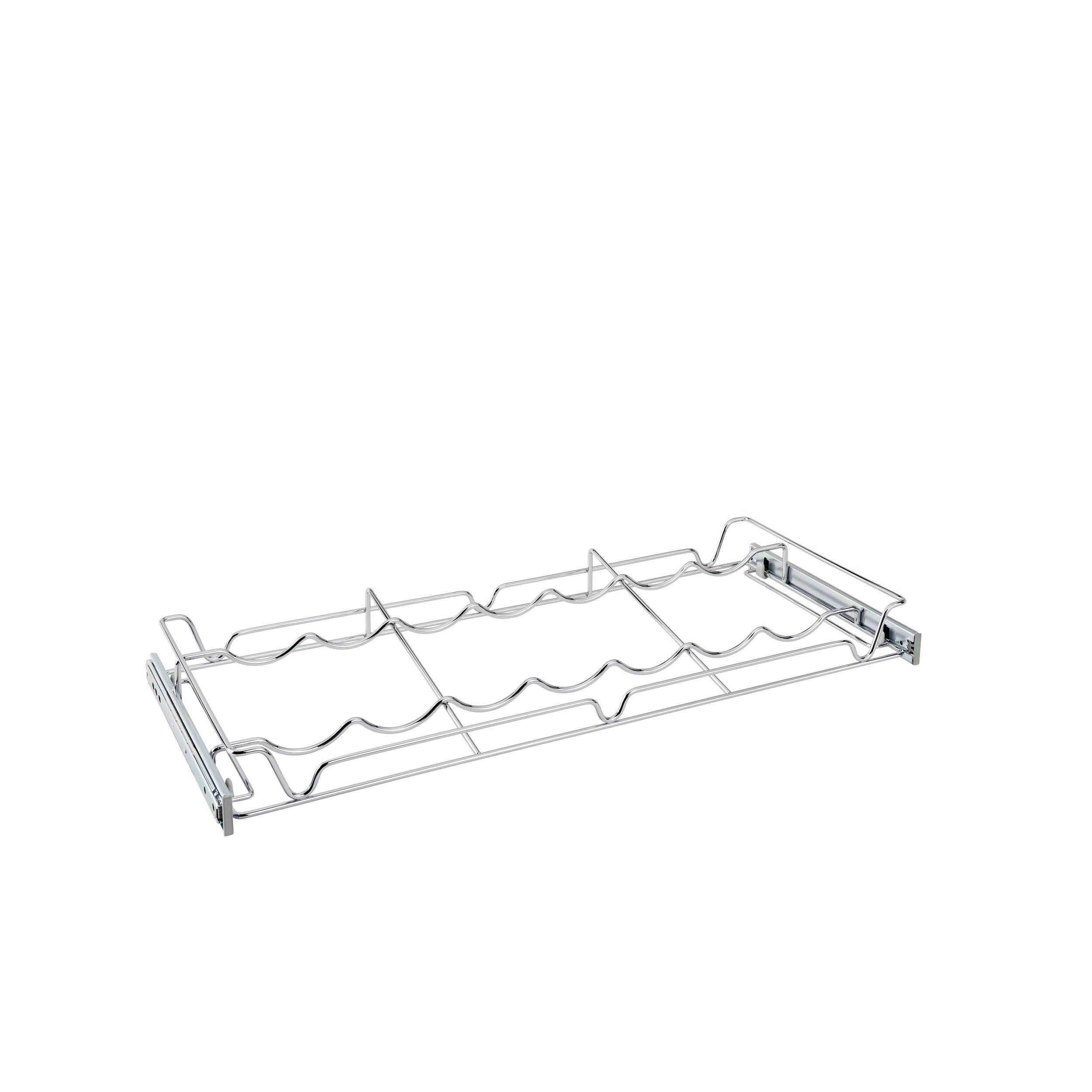 30 in Deluxe Sliding Wine Rack Chrome  30 in (762 mm) W x 14 in (356 mm) D x 2.36 in (60 mm) H