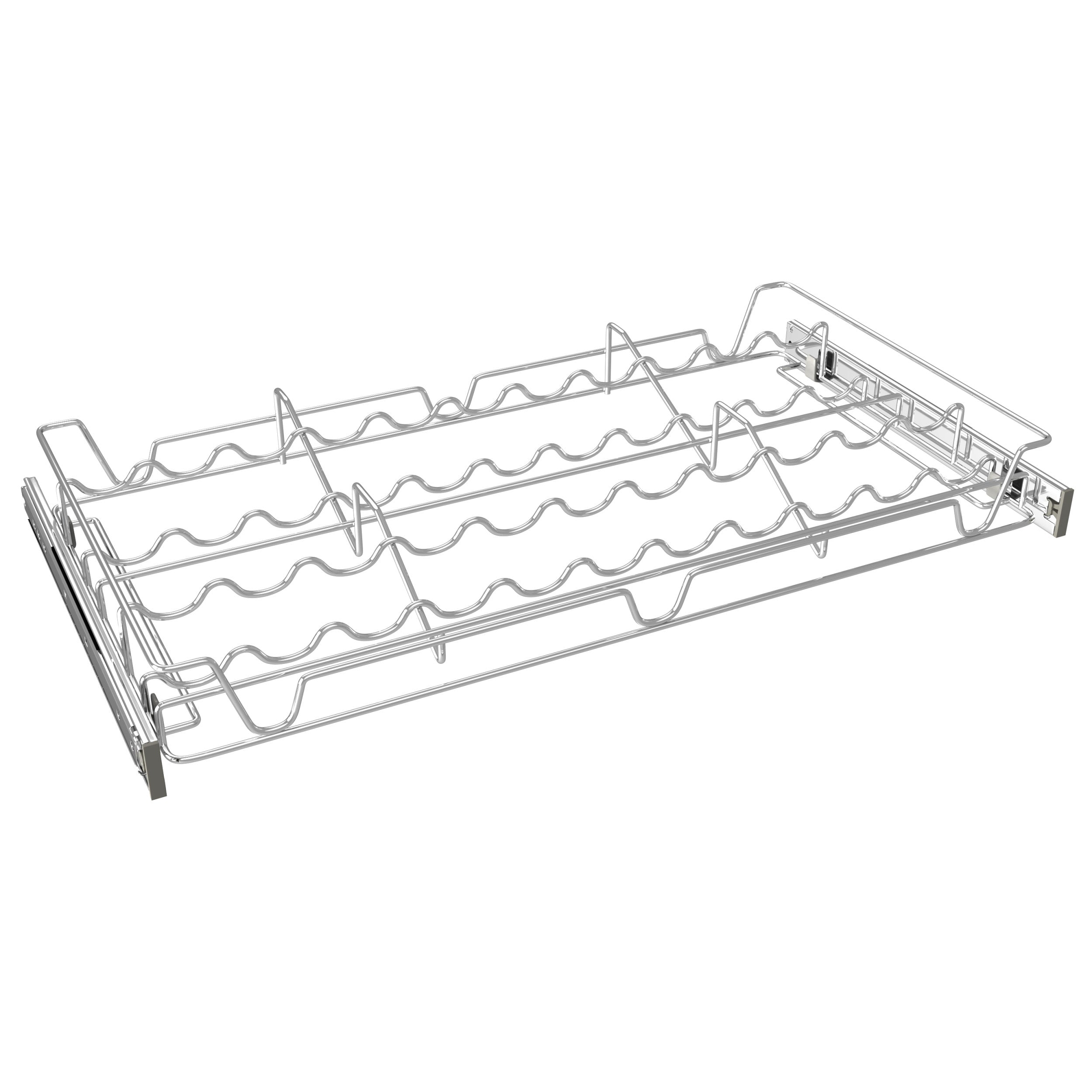 24 in Deluxe Sliding Spice/Can Rack Chrome  24 in (610 mm) W x 14 in (356 mm) D x 2.36 in (60 mm) H