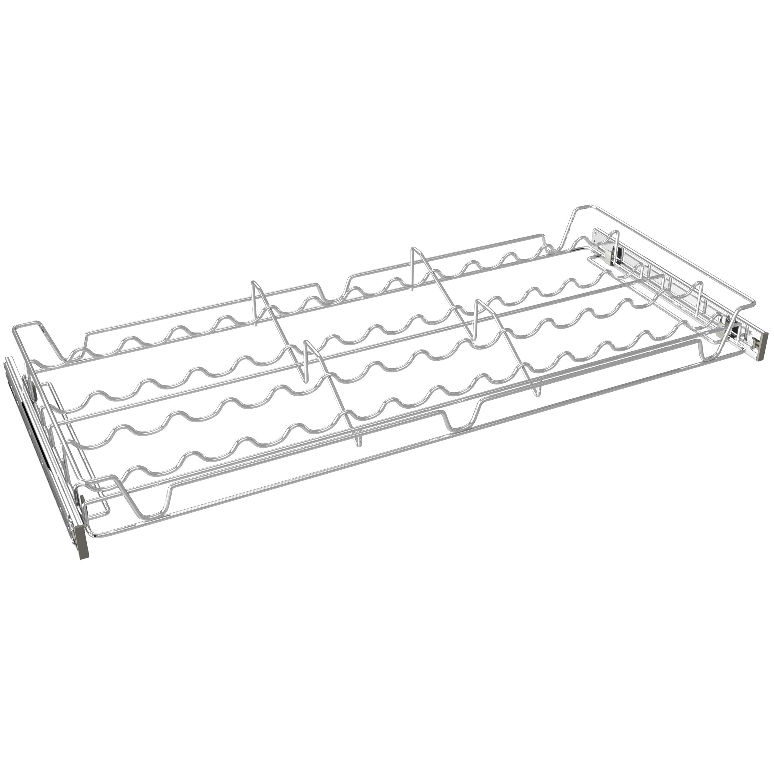 30 in Deluxe Sliding Spice/Can Rack Chrome  30 in (762 mm) W x 14 in (356 mm) D x 2.36 in (60 mm) H