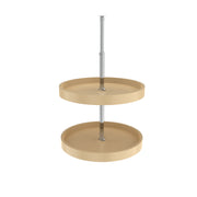20 in Chrome Full Circle Lazy Susans 2-Shelf Almond  20 in (508 mm) W x 20 in (508 mm) D x 24 in (610 mm) H