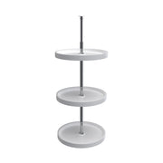 18 in White Polymer Full Circle Lazy Susans 3-Shelf White  18 in (457 mm) W x 18 in (457 mm) D x 38 in (965 mm) H