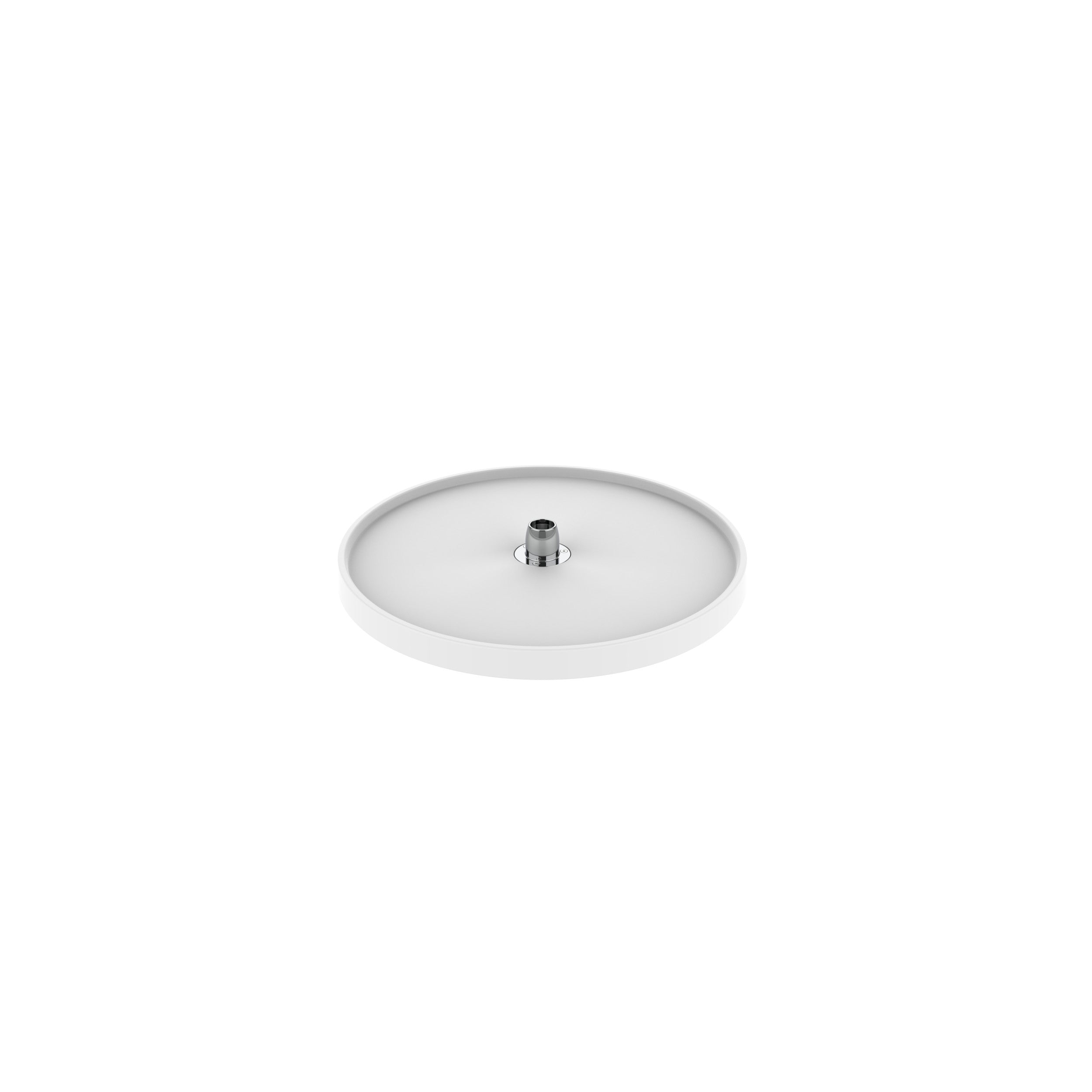 16 in White Polymer Full Circle Lazy Susan Shelf Only White  16 in (406 mm) W x 16 in (406 mm) D x 1.3 in (33 mm) H