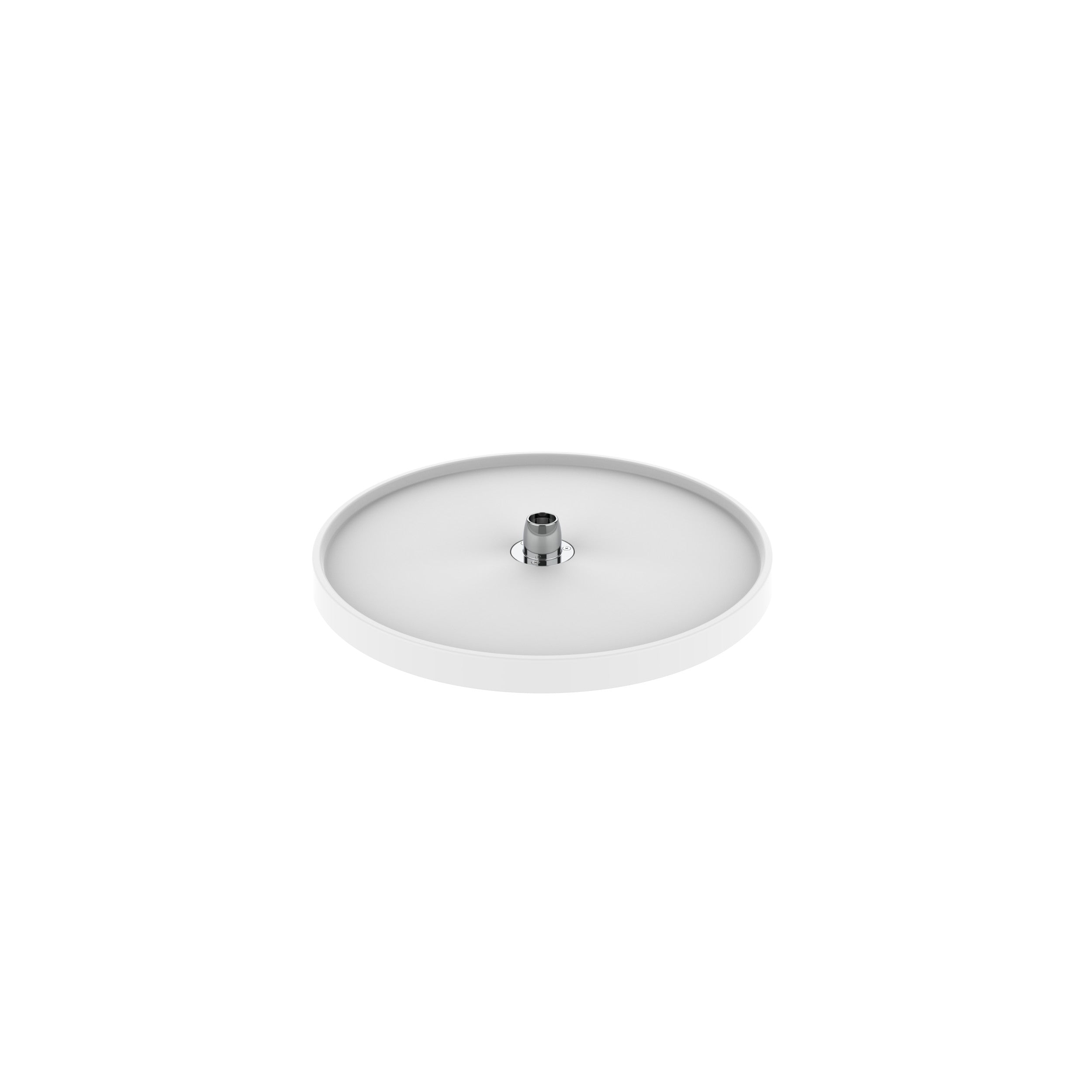 18 in White Polymer Full Circle Lazy Susan Shelf Only White  18 in (457 mm) W x 18 in (457 mm) D x 1.3 in (33 mm) H