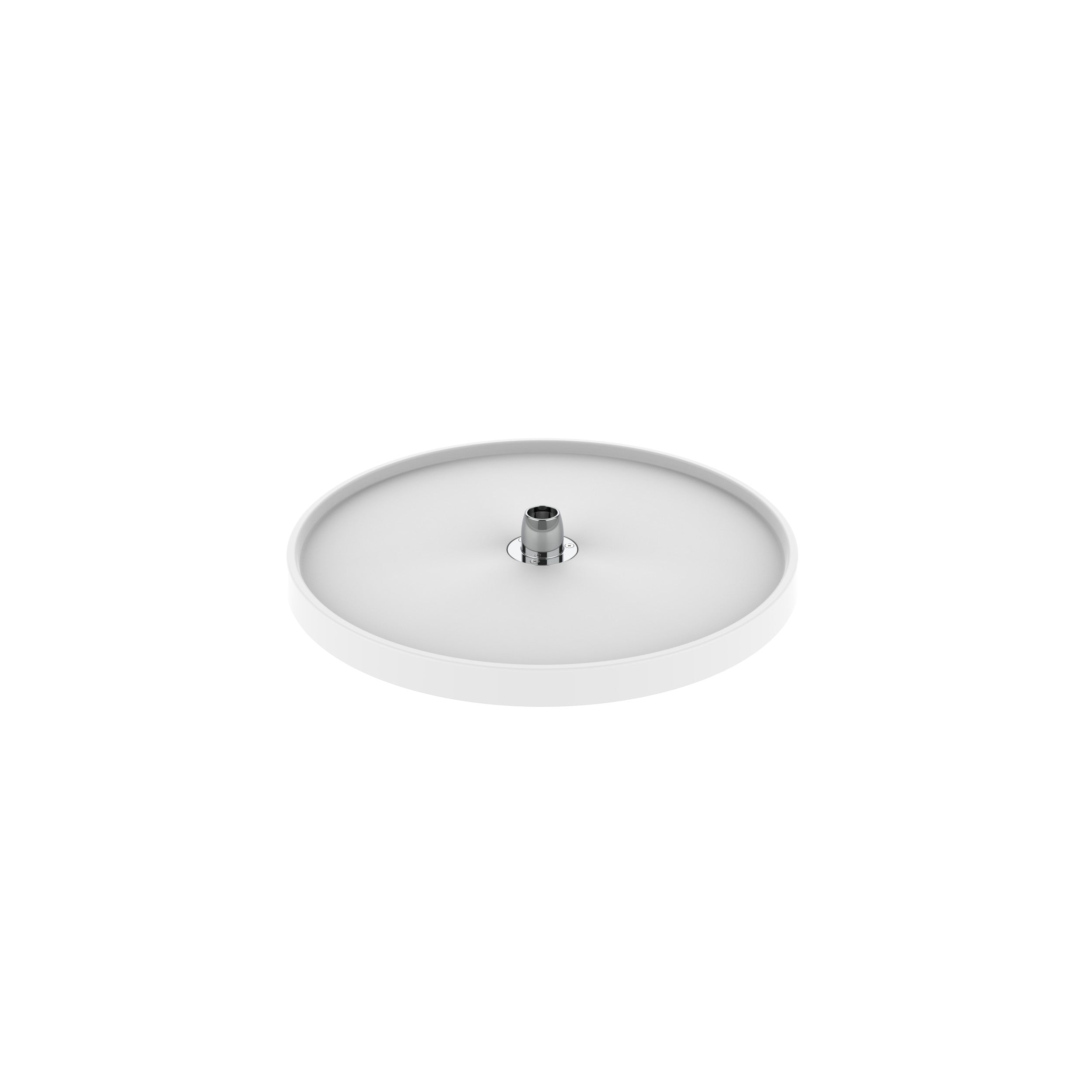 20 in White Polymer Full Circle Lazy Susan Shelf Only White  20 in (508 mm) W x 20 in (508 mm) D x 1.3 in (33 mm) H