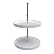 20 in White Polymer Full Circle Lazy Susans 2-Shelf White  20 in (508 mm) W x 20 in (508 mm) D x 26 in (660 mm) H