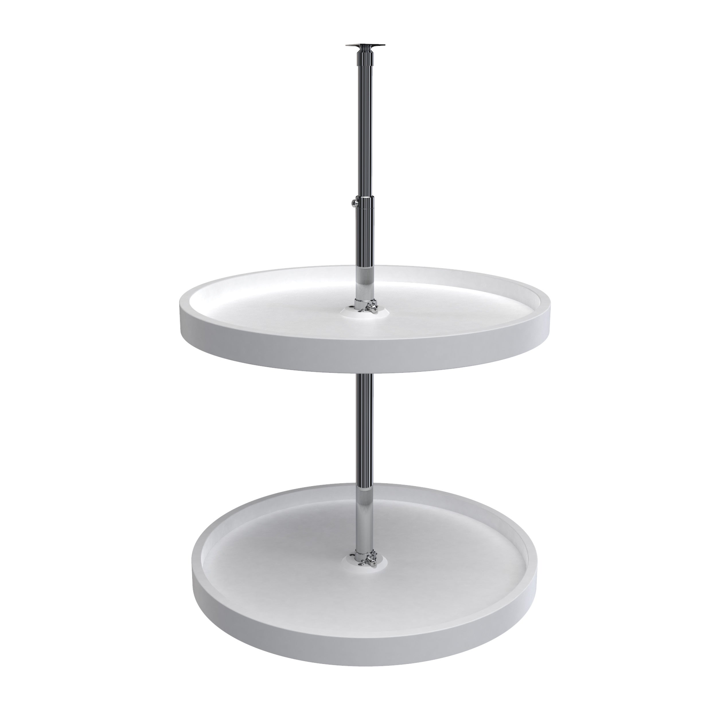 20 in White Polymer Full Circle Lazy Susans 2-Shelf White  20 in (508 mm) W x 20 in (508 mm) D x 26 in (660 mm) H