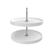 28 in White Polymer Full Circle Lazy Susans 2-Shelf White  28 in (711 mm) W x 28 in (711 mm) D x 26 in (660 mm) H