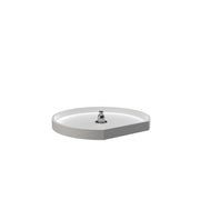 22 in White Polymer D-Shape Lazy Susan Bottom mount White  22 in (559 mm) W x 18.19 in (462 mm) D x 5 in (127 mm) H