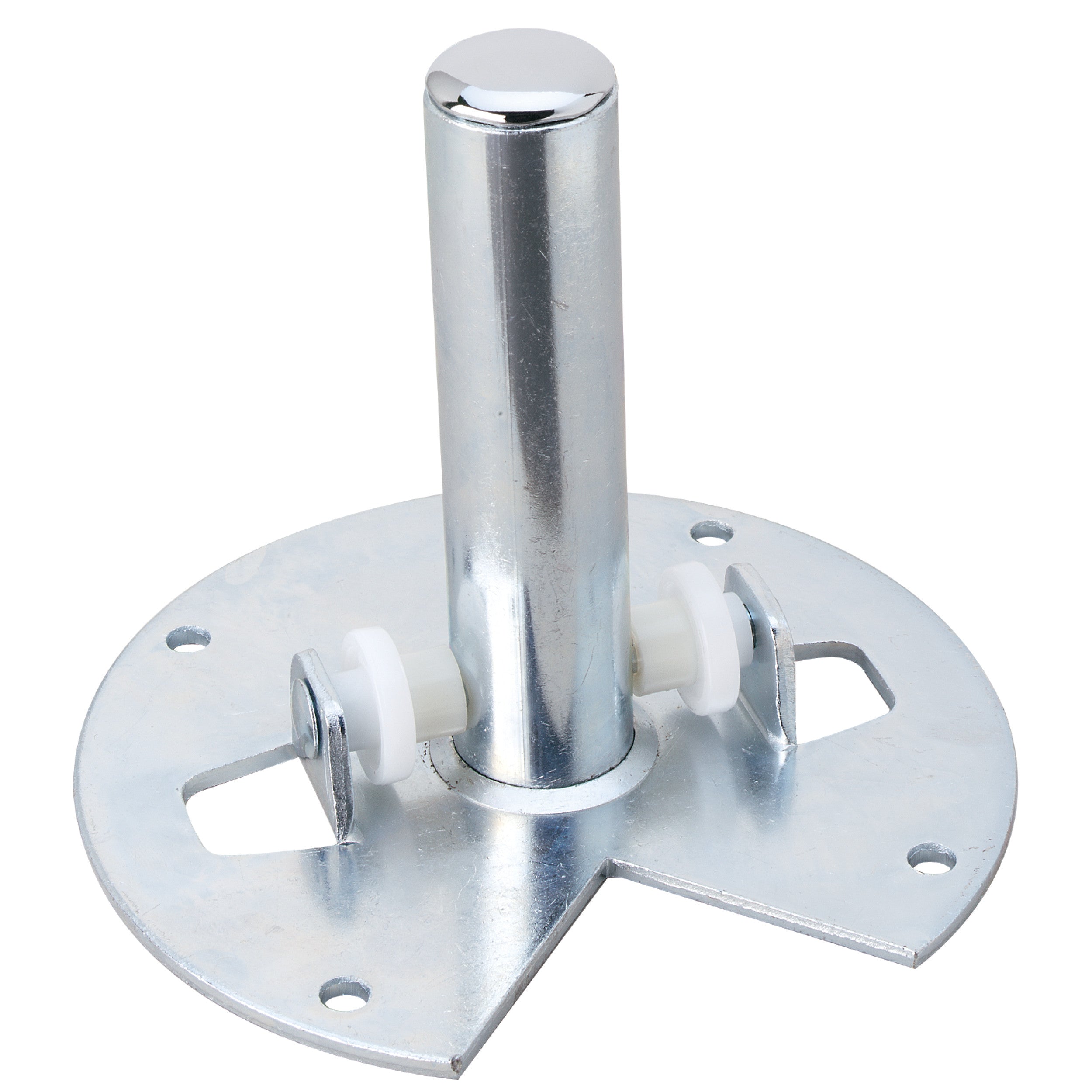 22 in White Polymer D-Shape Lazy Susan Bottom mount White  22 in (559 mm) W x 18.19 in (462 mm) D x 5 in (127 mm) H