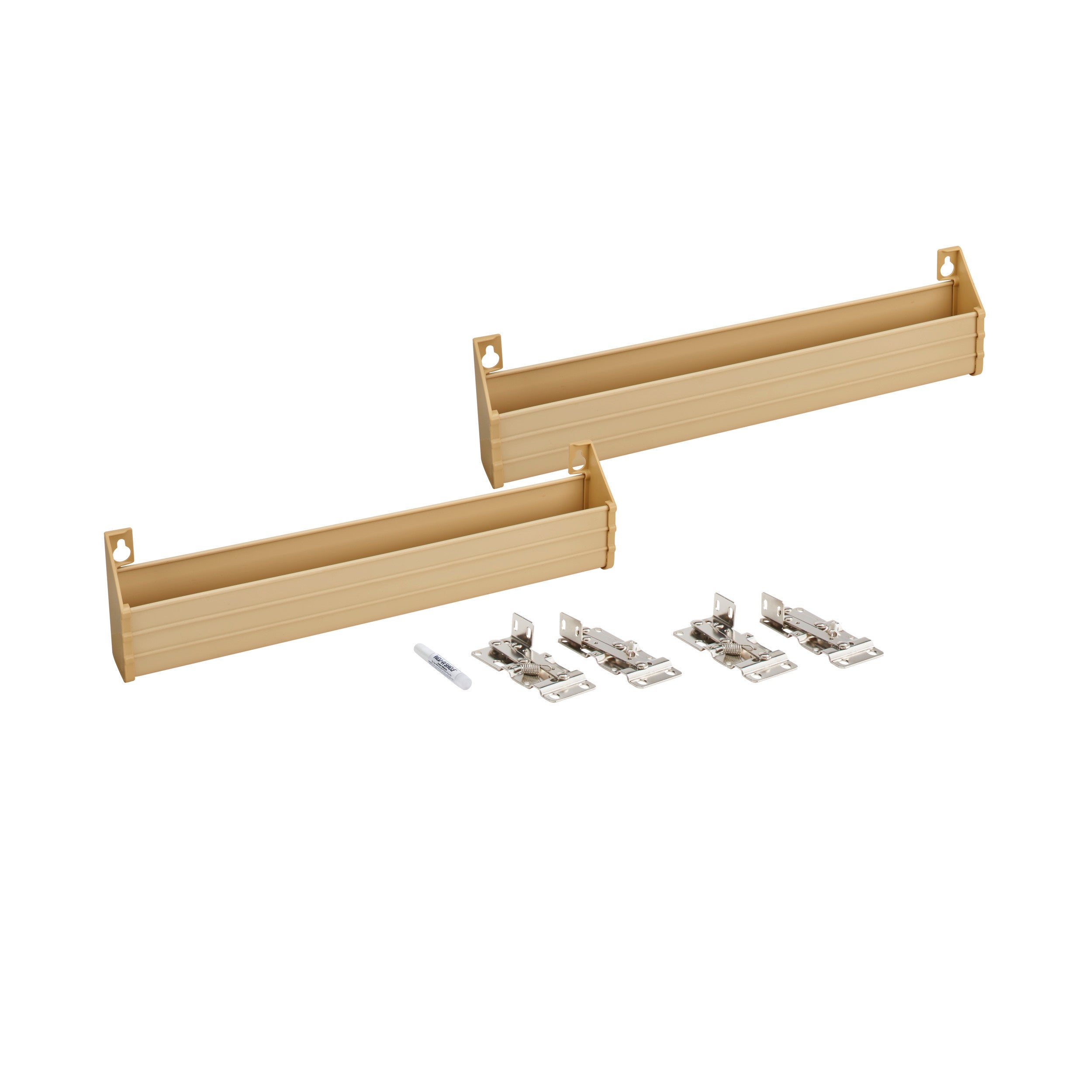 14 in Almond Polymer Slim Series Tip-Out Trays Almond  14 in (356 mm) W x 1.69 in (43 mm) D x 3.94 in (100 mm) H