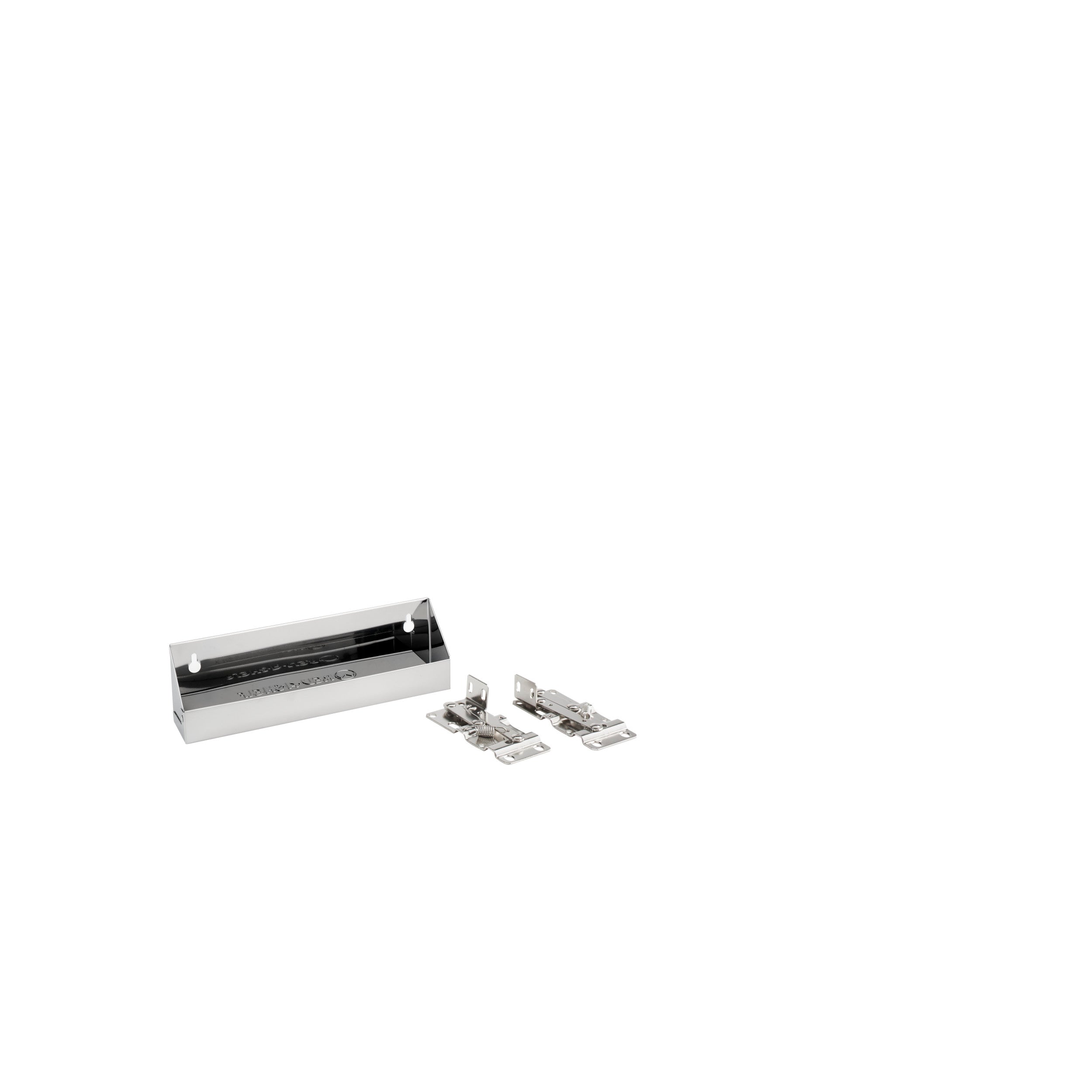 10 in Stainless Steel Tip-Out Tray Silver  10 in (254 mm) W x 2.13 in (54 mm) D x 3 in (76 mm) H