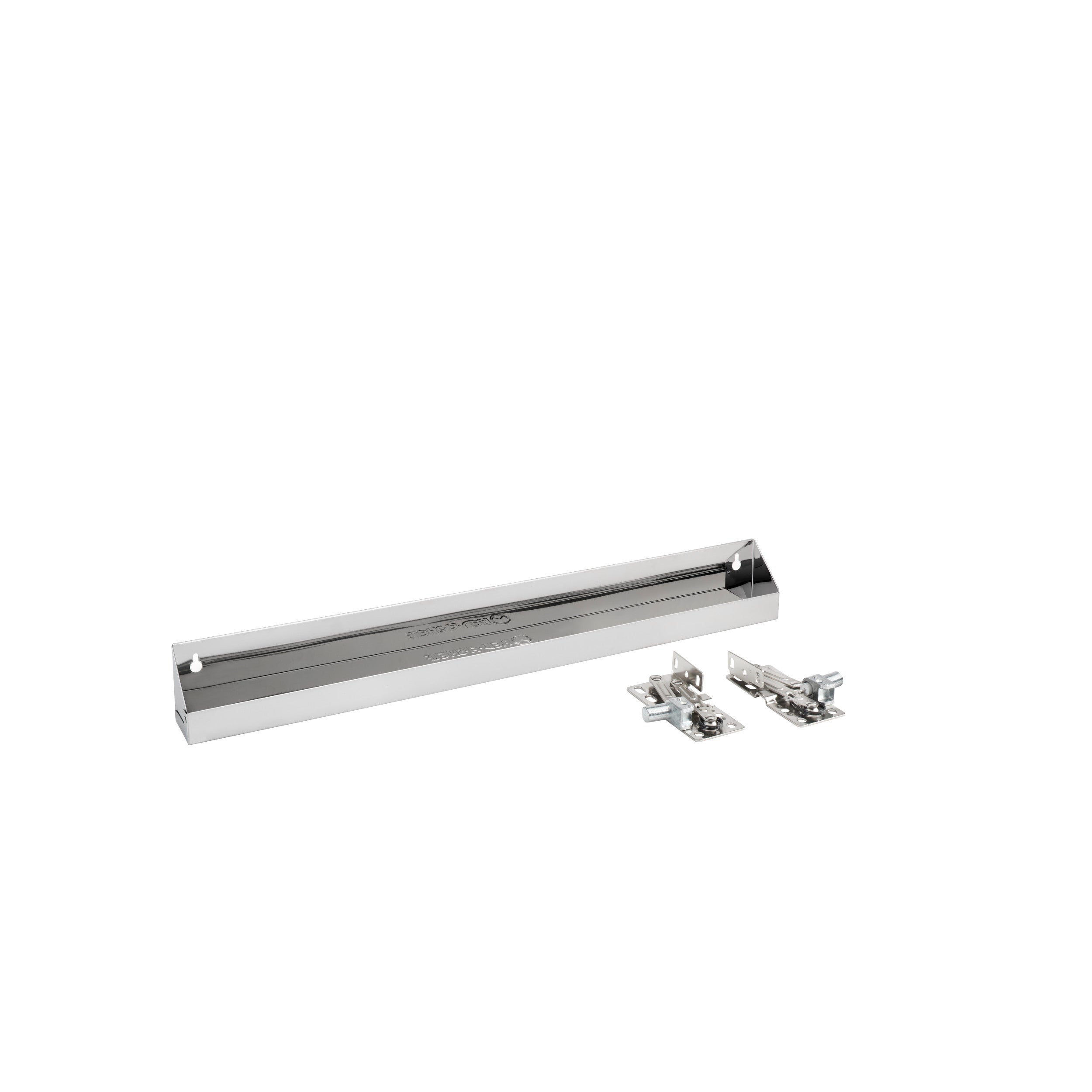 25 in Stainless Steel Tip-Out Tray w/Soft-Close Stainless  25 in (635 mm) W x 2.63 in (67 mm) D x 3 in (76 mm) H