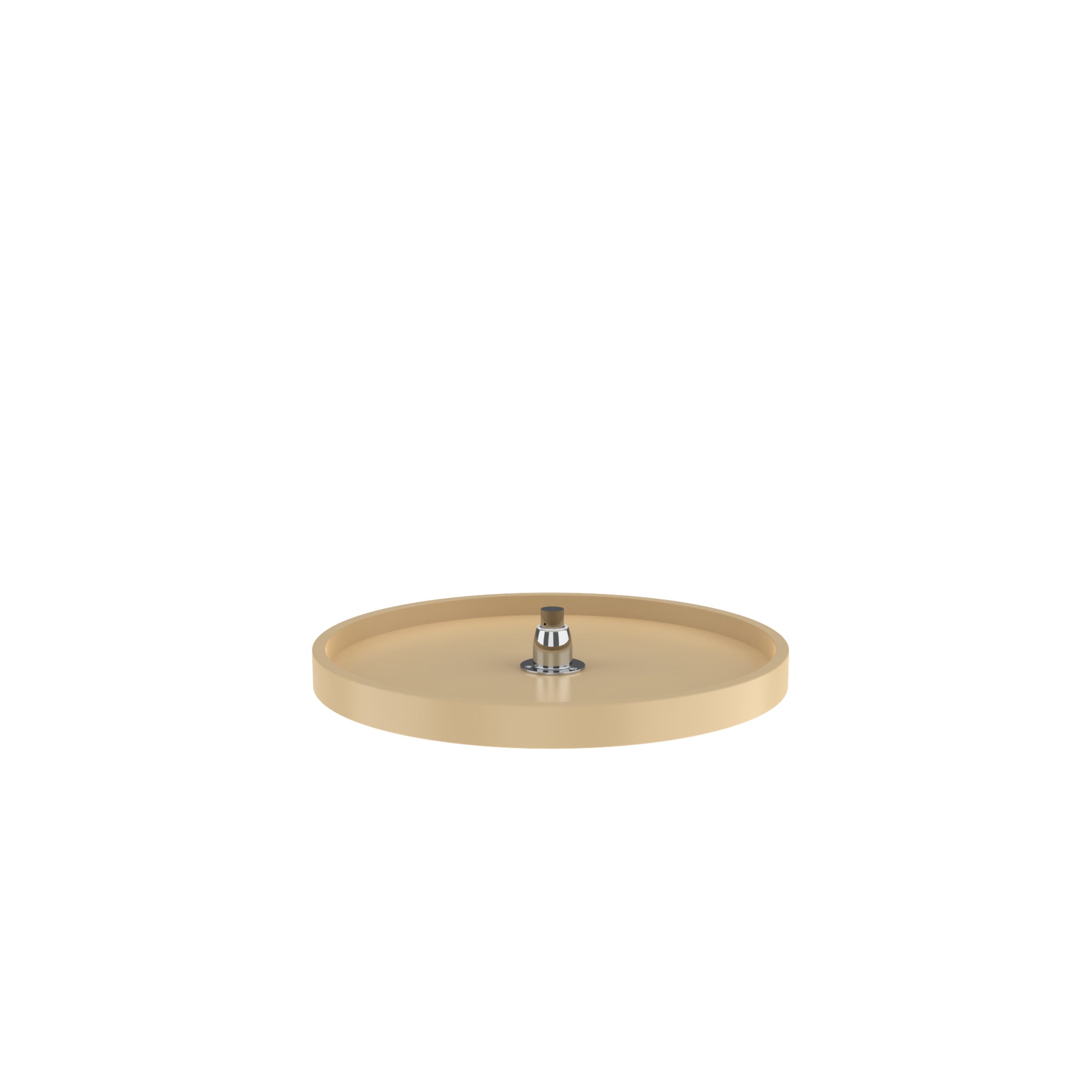 20 in Almond Polymer Full Circle Lazy Susan w/bottom mount Almond  20 in (508 mm) W x 20 in (508 mm) D x 2.5 in (64 mm) H